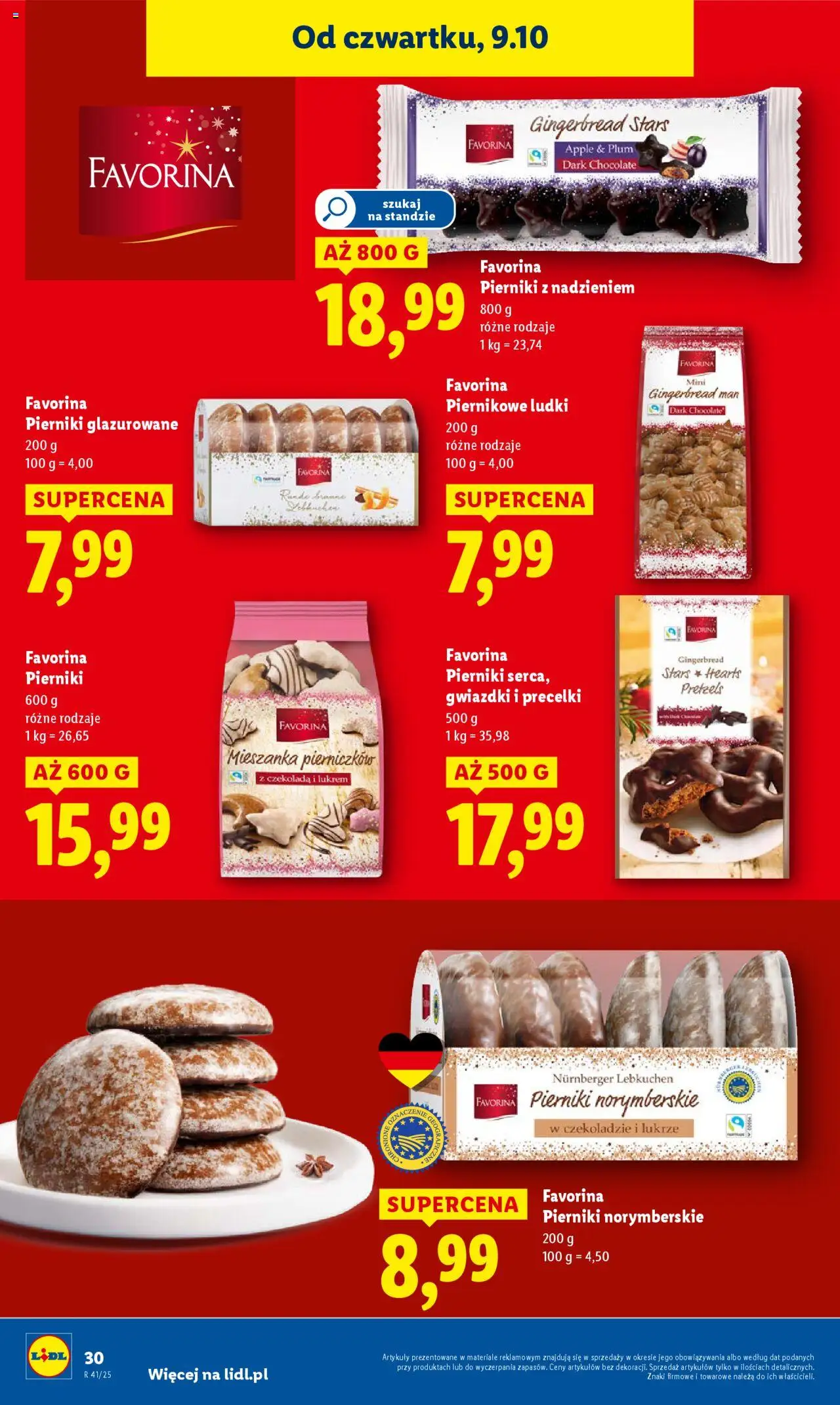 Lidl Gazetka od 09.10.2025 | Strona: 36 | Produkty: Pierniki, Pierniki norymberskie, Czekolada