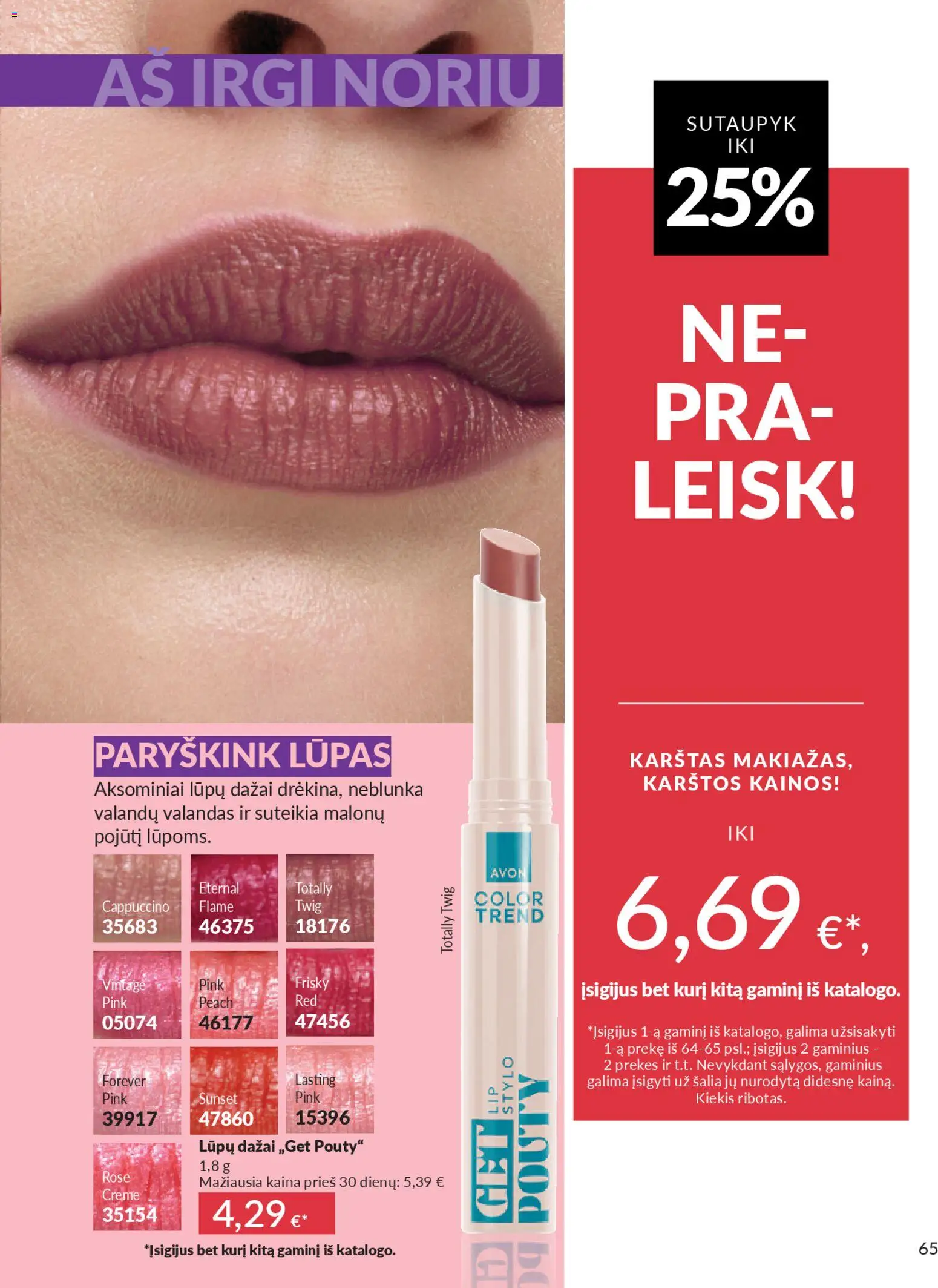 AVON akcijos nuo 01.04.2026 | Puslapis: 65