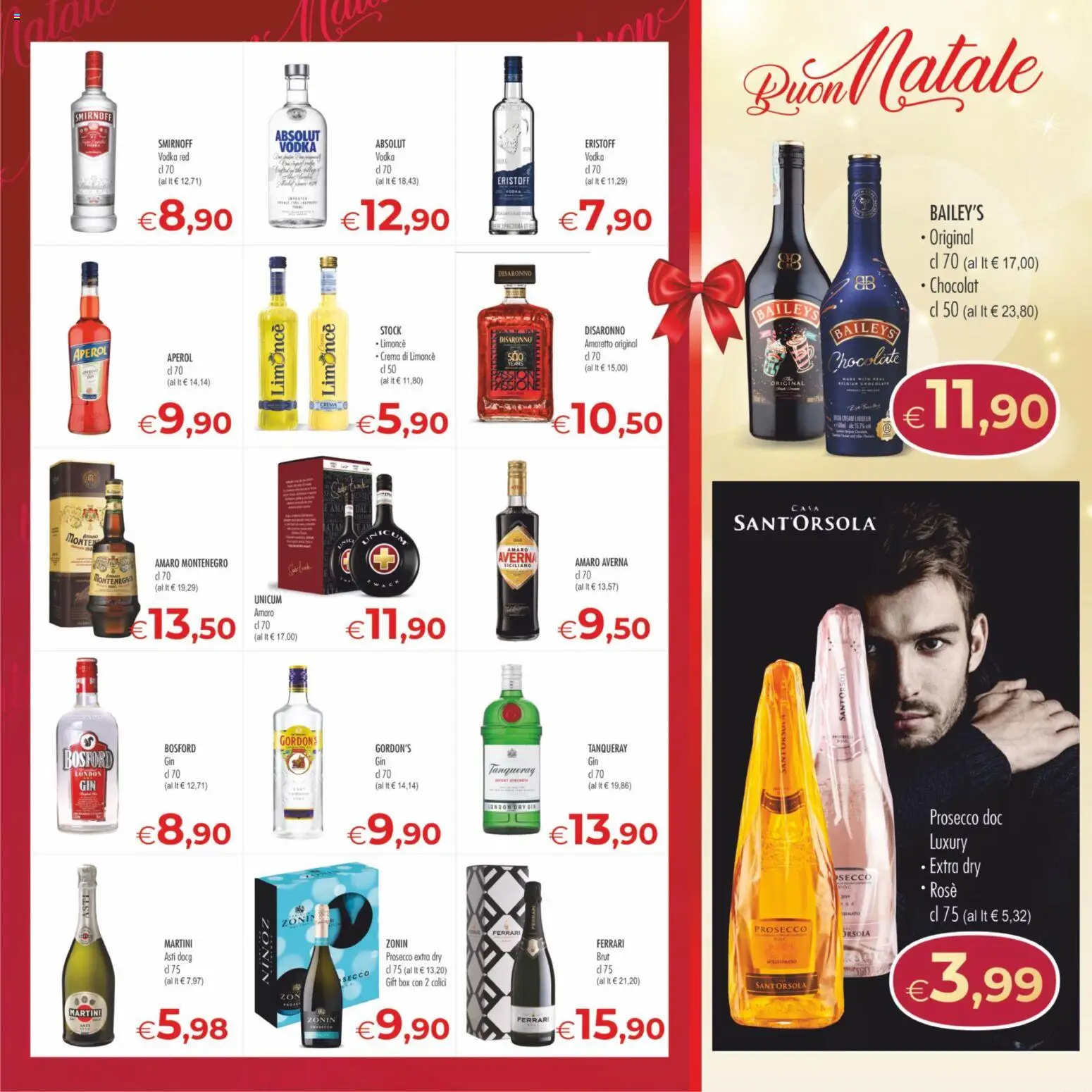 Volantino MerSi Supermercati del 13.12.2025 | Pagina: 7 | Prodotti: Crema, Vodka, Prosecco, Amaro