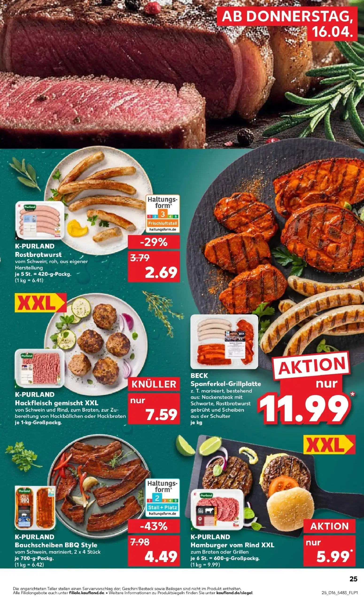Kaufland Prospekt Pfullingen	 – gültig ab 16.04.2026 | Seite: 25 | Produkte: Hackfleisch