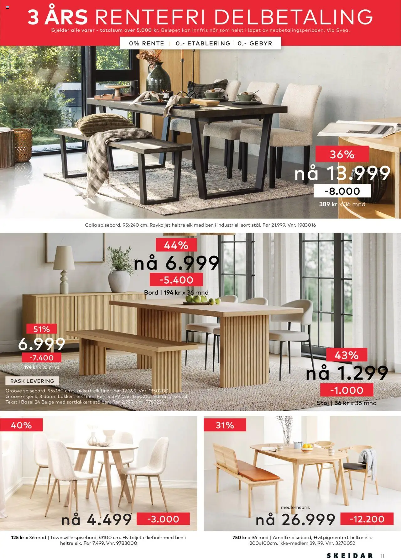 {H1} | Side: 11 | Produkter: Bord, Stol