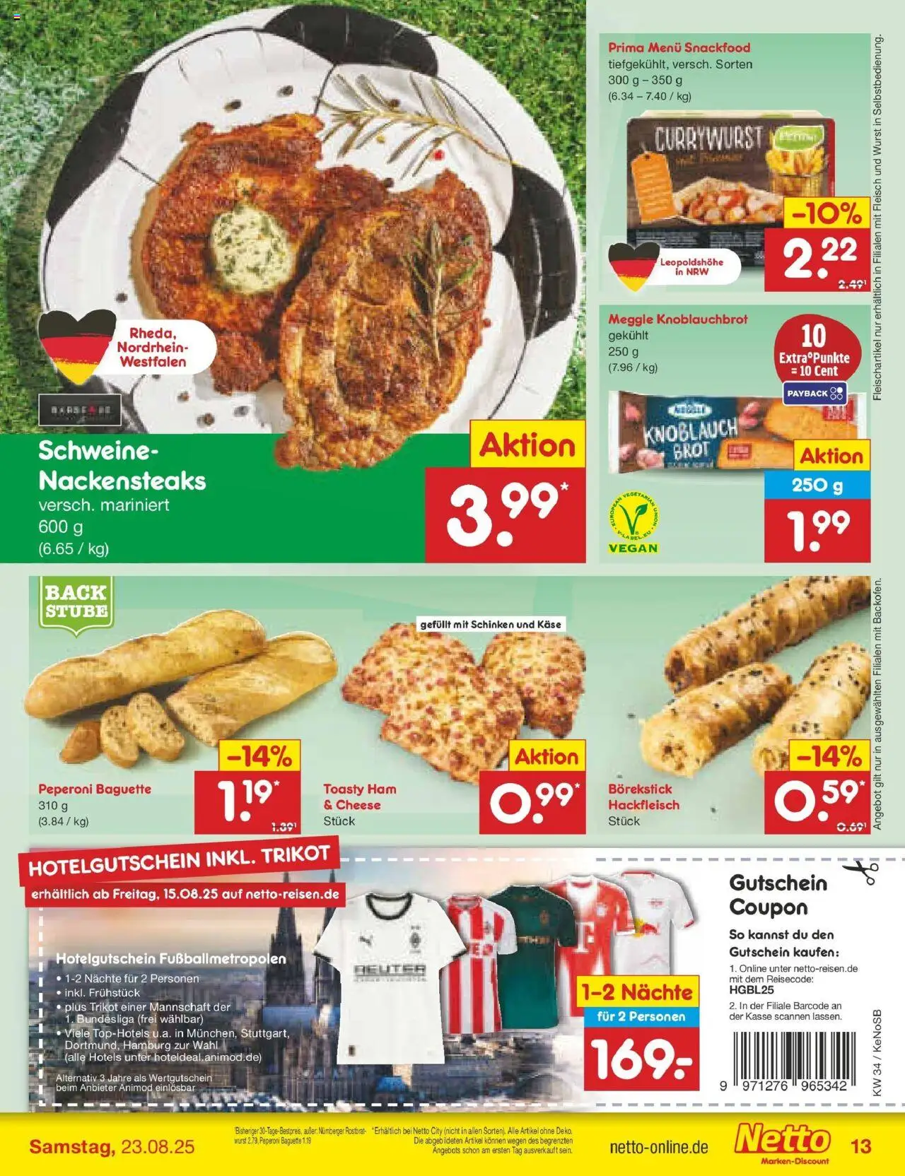 Netto Marken-Discount prospekt Bonn	 - gültig ab dem 18.08.2025 | Seite: 17 | Produkte: Käse, Knoblauch, Brot, Fleisch