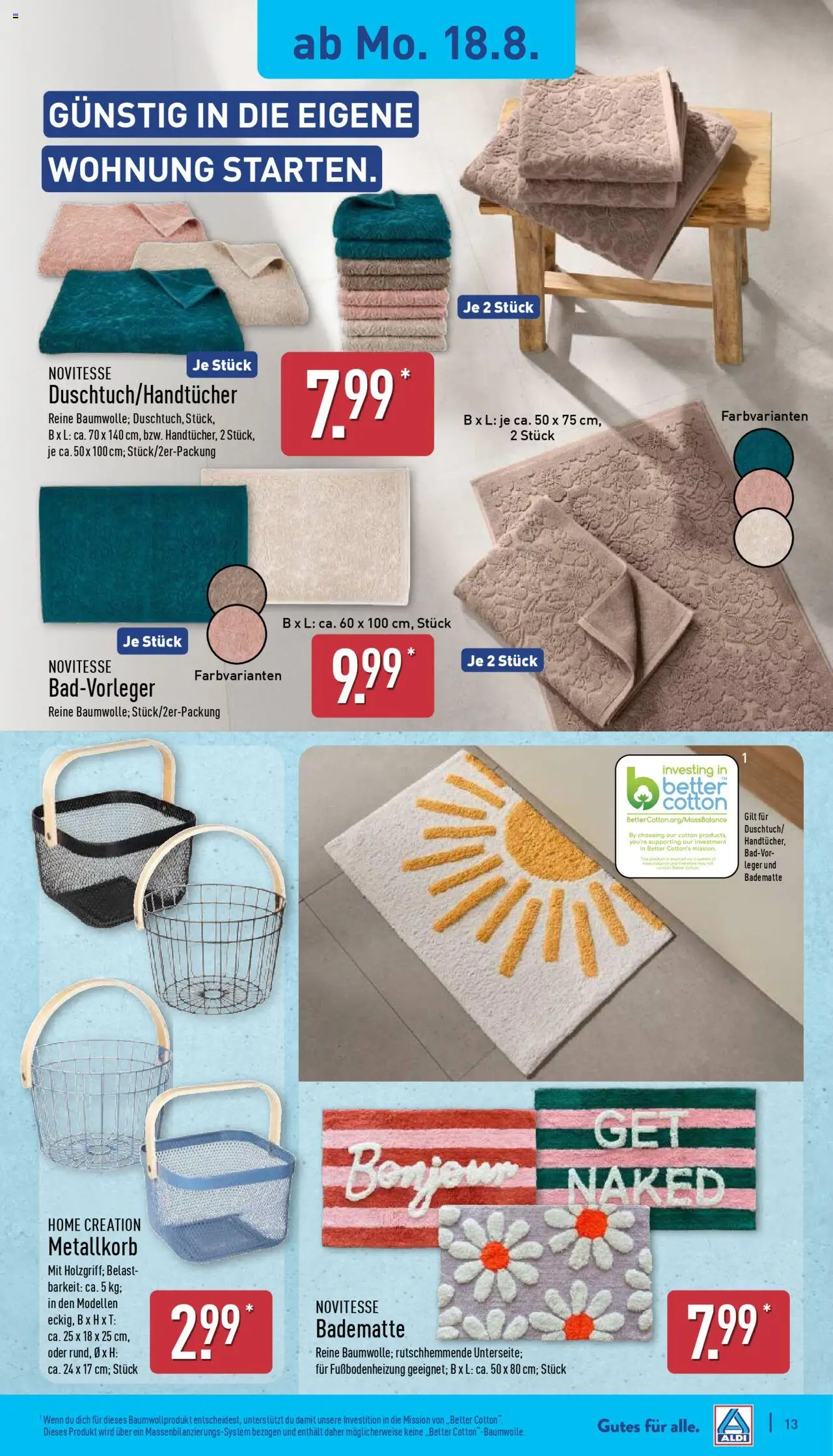 Aldi Prospekt 	 - gültig ab dem 18.08.2025 | Seite: 13 | Produkte: Home creation