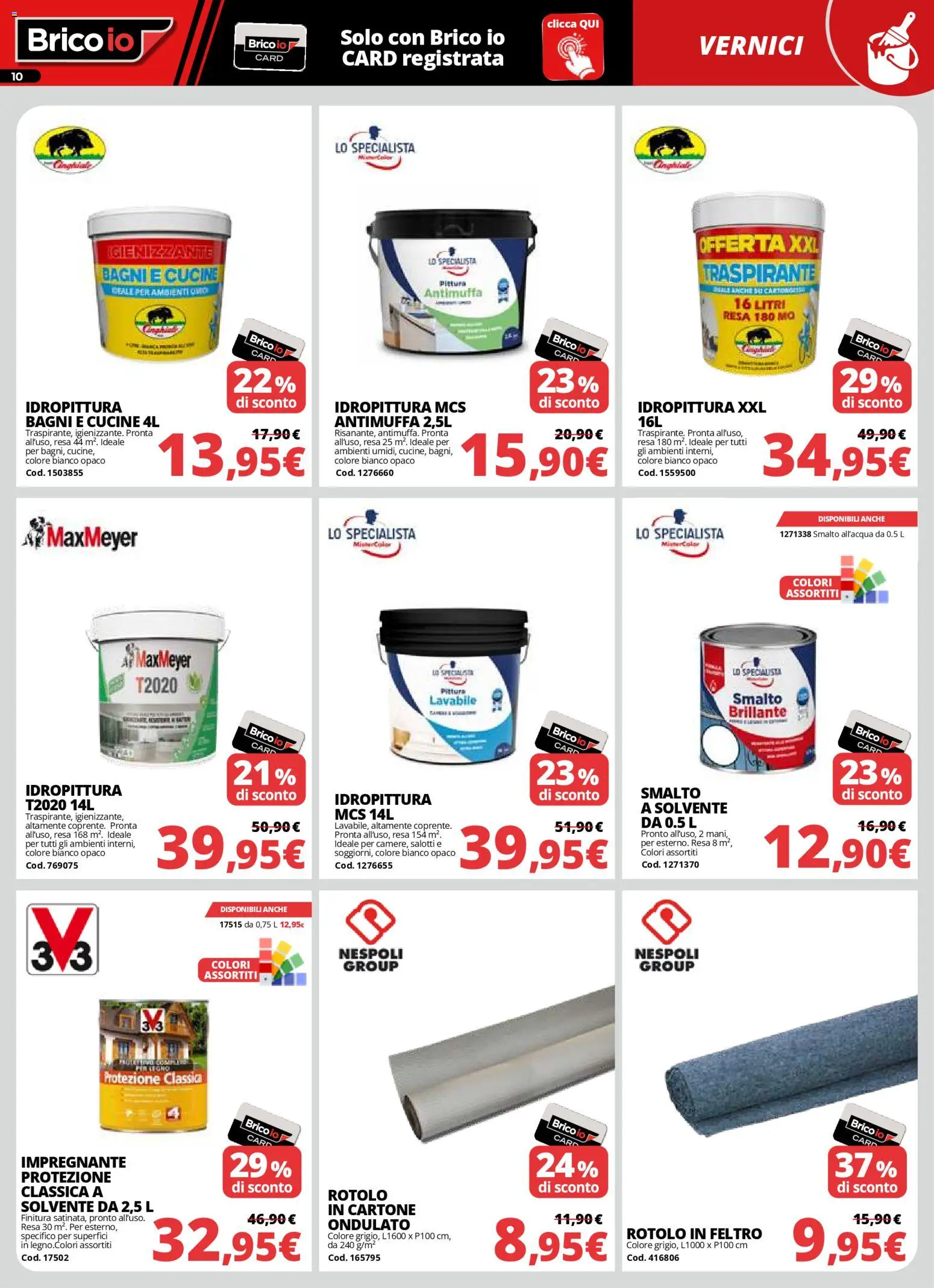 Volantino Brico io del 05.03.2026 | Pagina: 10 | Prodotti: Cucine, Impregnante, Pittura