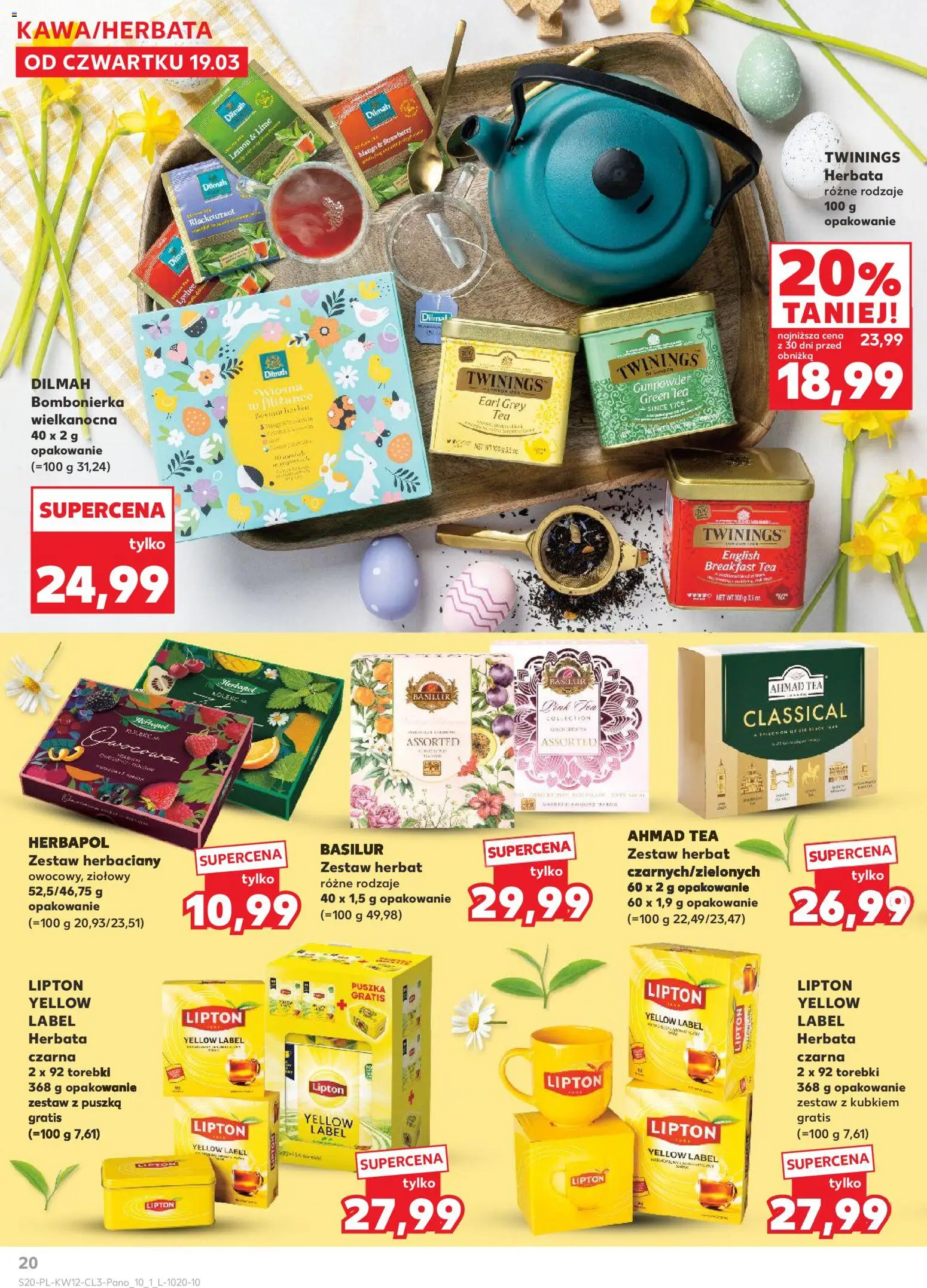 Kaufland Polsko leták - Jak święta kocham od 19.03.2026 | Strana: 20 | Produkty: Ahmad tea