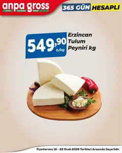 16.01.2026 tarihinden itibaren geçerli olan Anpa Gross kataloğu önizlemesi | Sayfa: 10 | Ürünler: Tulum, Ocak