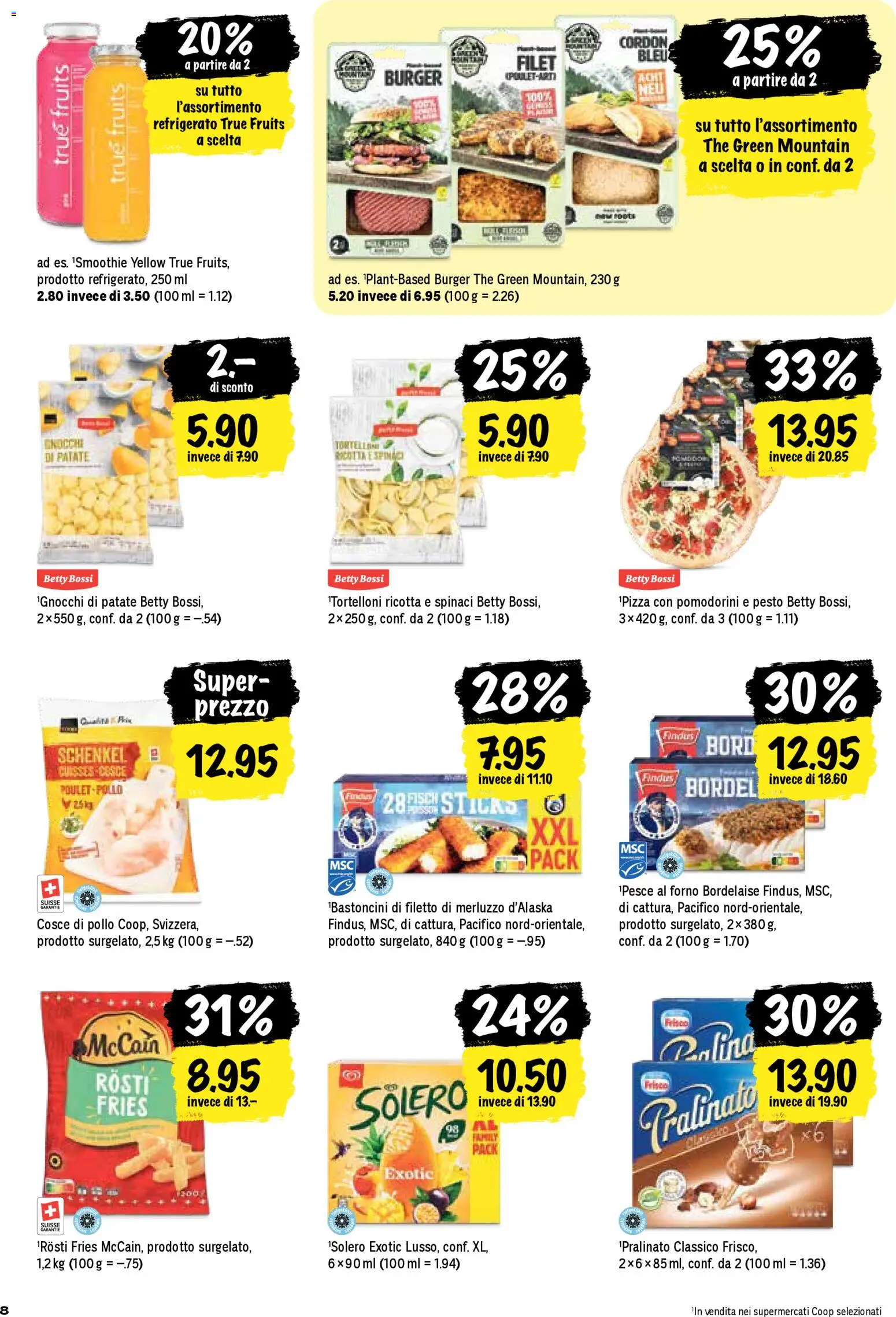 Coop aktionen IT – gültig ab 23.04.2026 | Seite: 8 | Produkte: Burger, Pizza