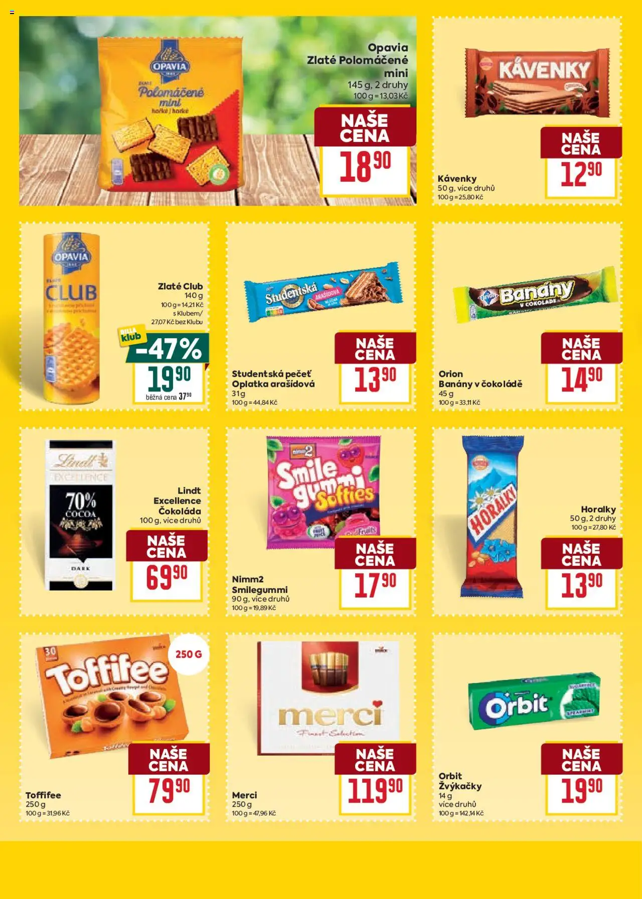 Billa Velký leták od 24.09.2025 | Strana: 24 | Produkty: Čokoláda, Toffifee, Merci, Horalky