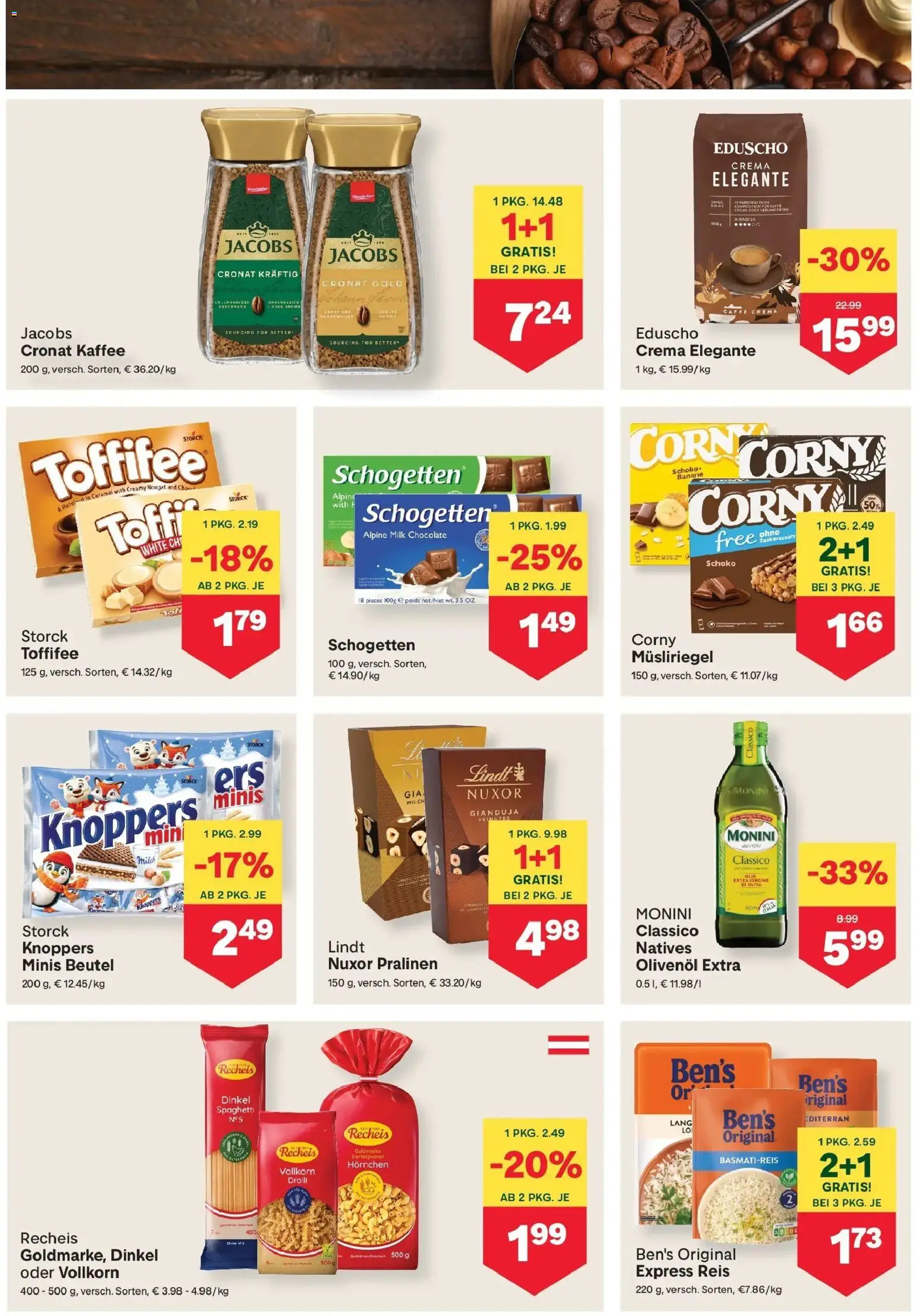 MPREIS Pfunds gültig ab 30.10.2025 | Seite: 6 | Produkte: Milch, Kaffee, Reis