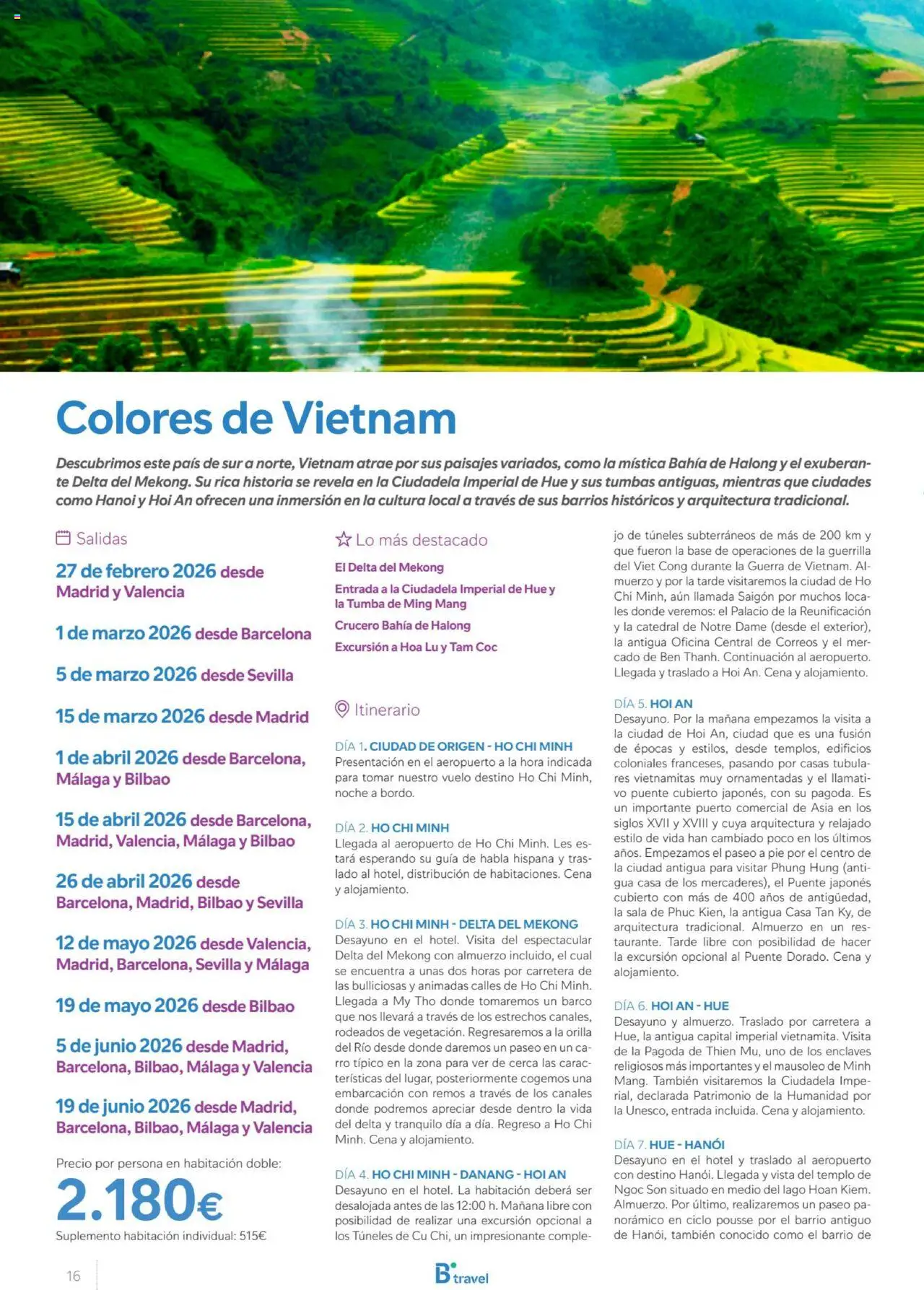 B the travel brand Viajeros Expertos Internacional 2026 │ válido desde el 03.10.2025 | Página: 16 | Productos: Té