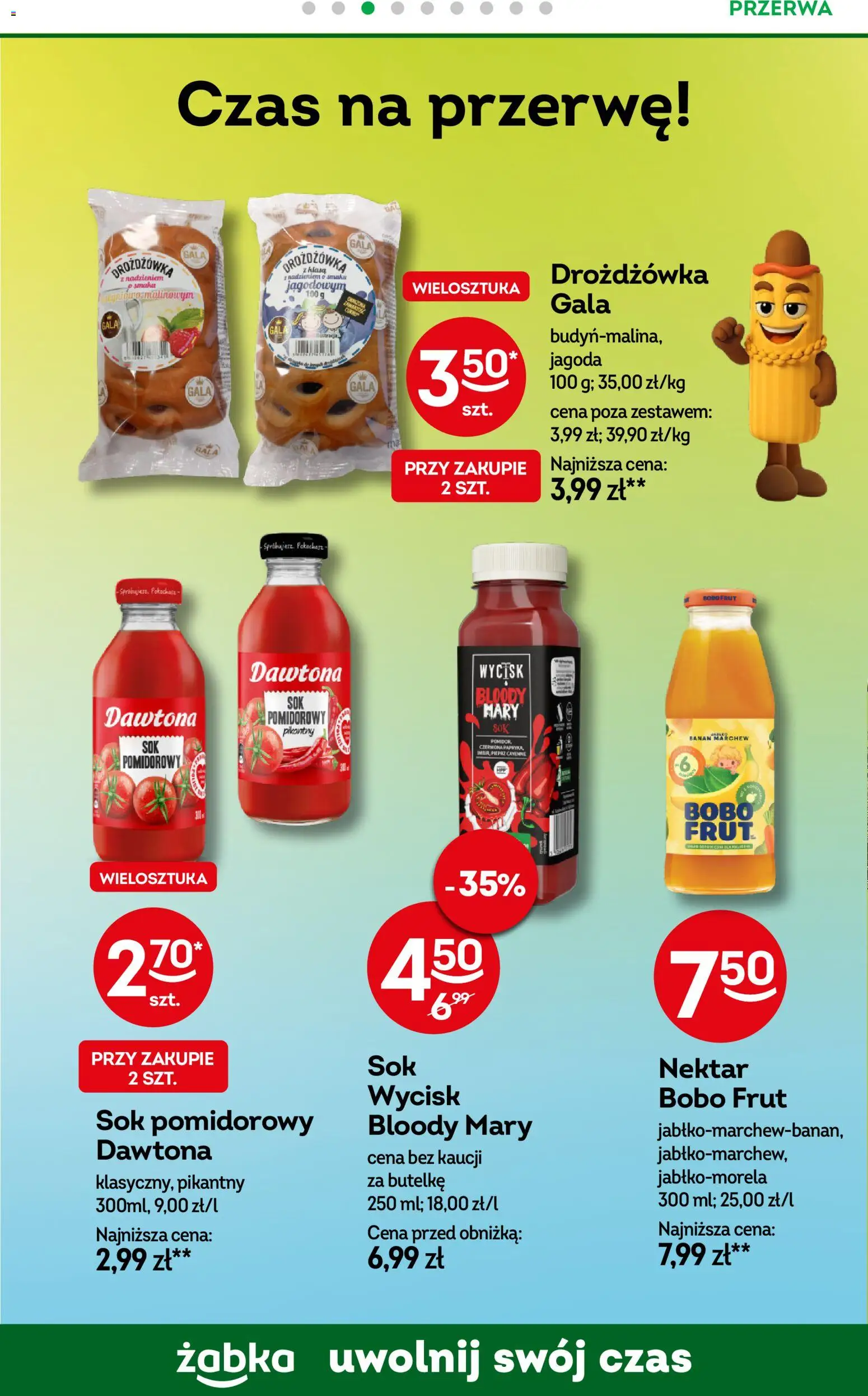 Żabka Gazetka od 05.11.2025 | Strona: 50 | Produkty: Bobo frut, Sok, Banan