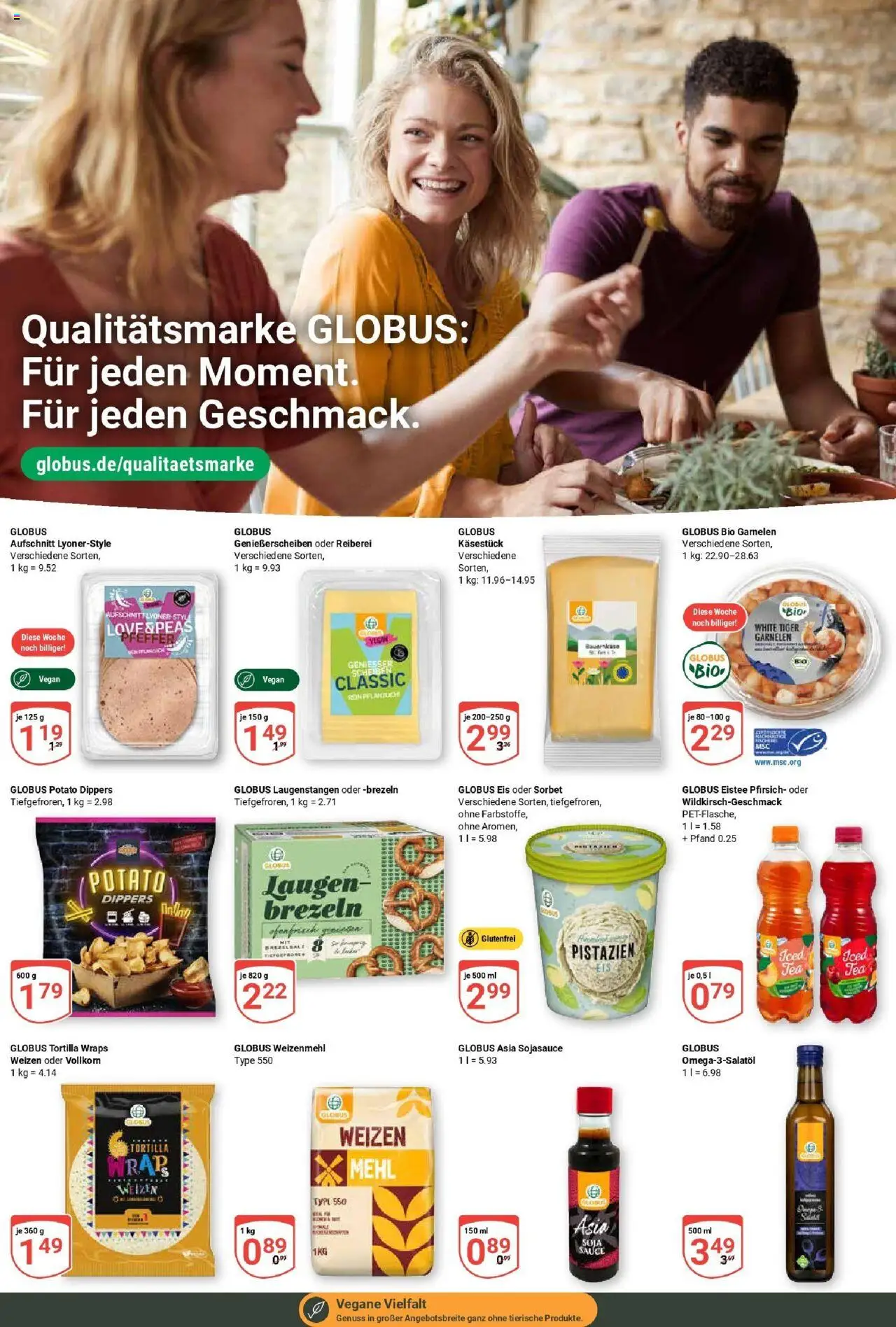 Globus prospekt Bobenheim-Roxheim	 - gültig ab dem 11.08.2025 | Seite: 16 | Produkte: Mehl, Weizenmehl, Pistazien, Pfirsich