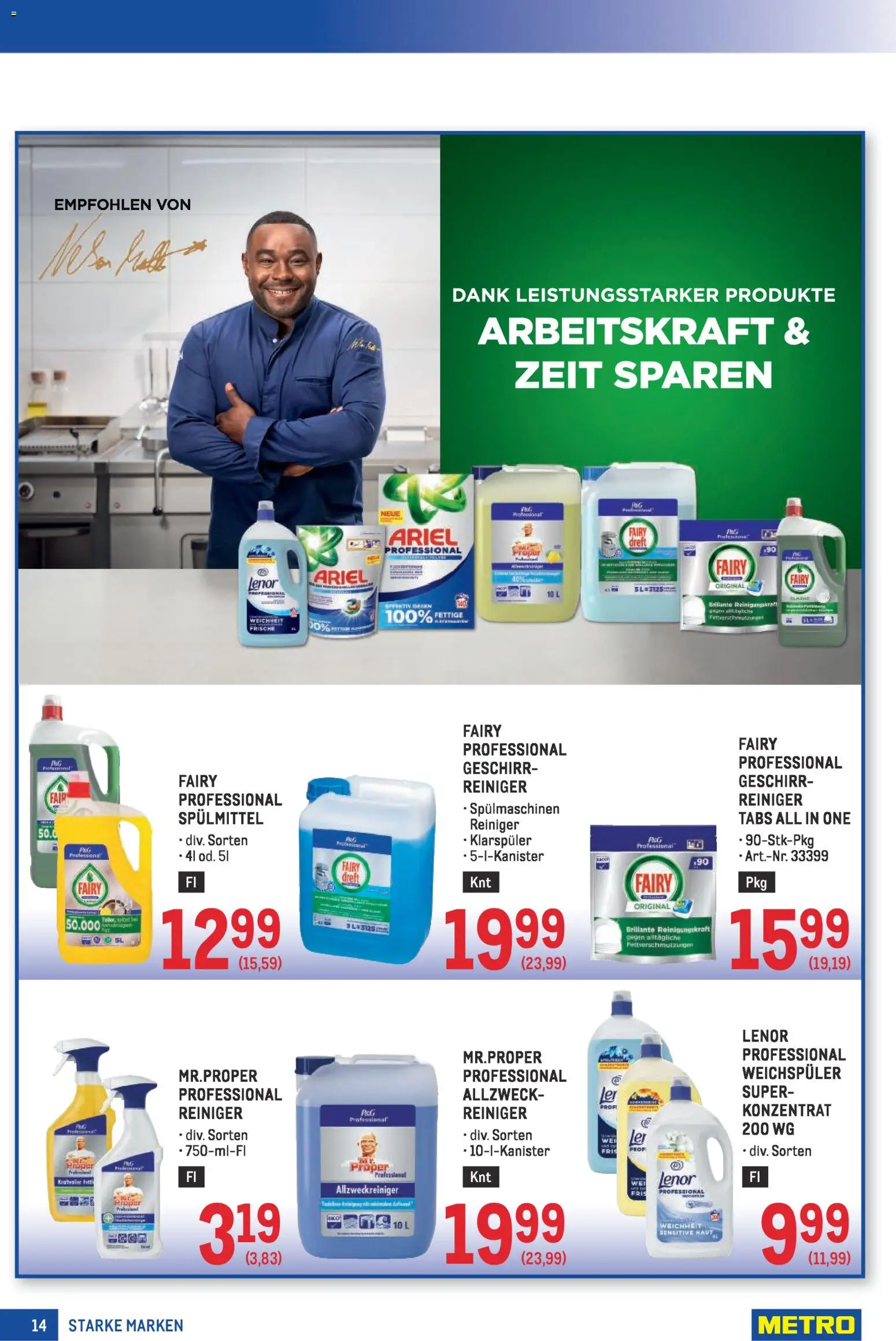 Metro Starke Marken gültig ab 22.01.2026 | Seite: 14 | Produkte: Klarspüler, Weichspüler