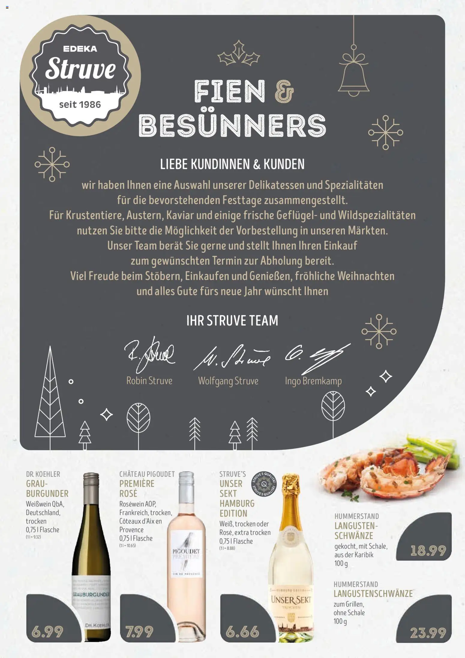 Edeka Struve Unsere Angebote für die Festzeit – gültig ab 08.12.2025 | Seite: 2 | Produkte: Weißwein, Rosewein, Sekt