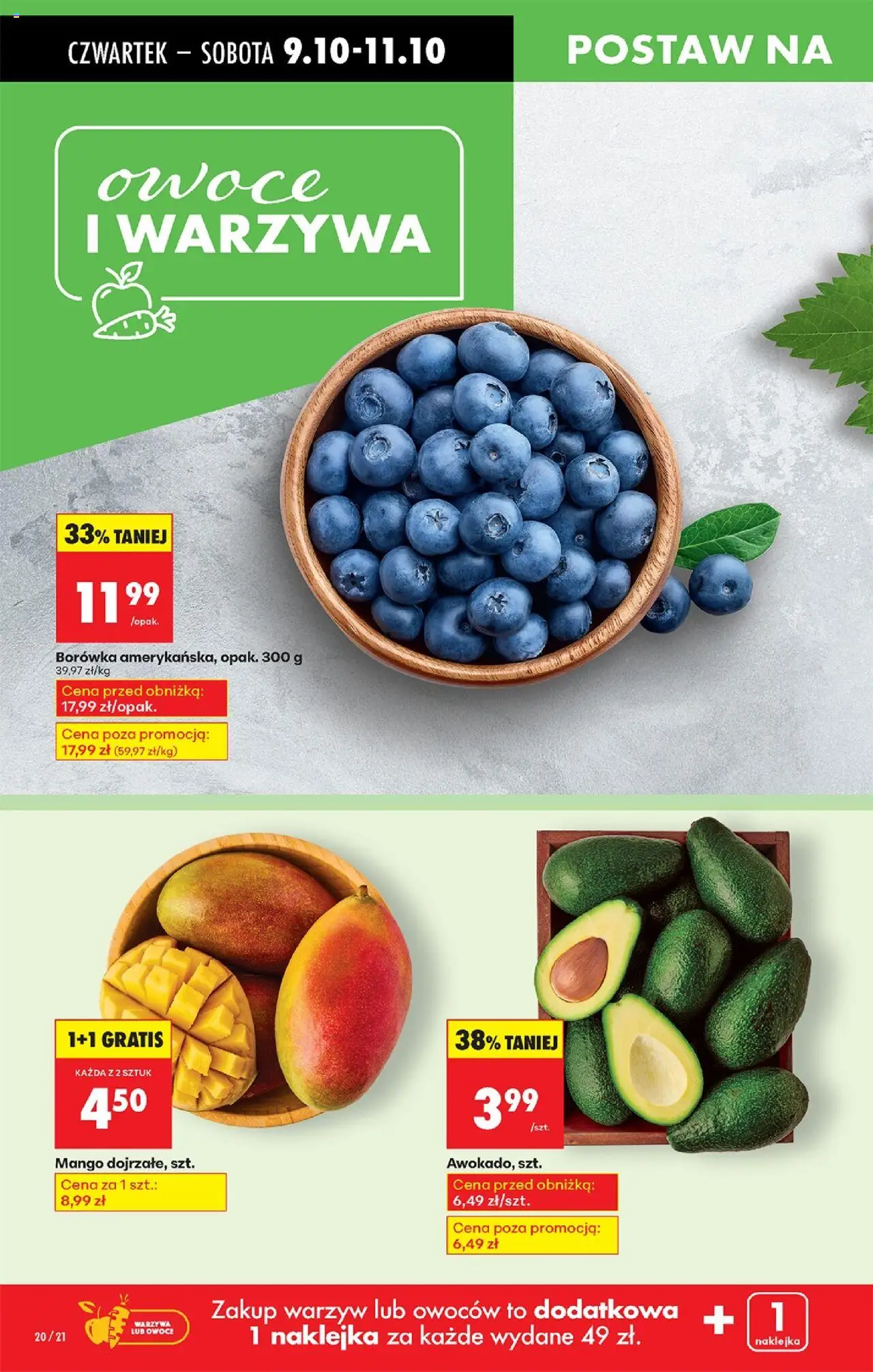 Biedronka gazetka - Oferta w tym tygodniu od 09.10.2025 | Strona: 24 | Produkty: Mango, Warzywa, Owoce