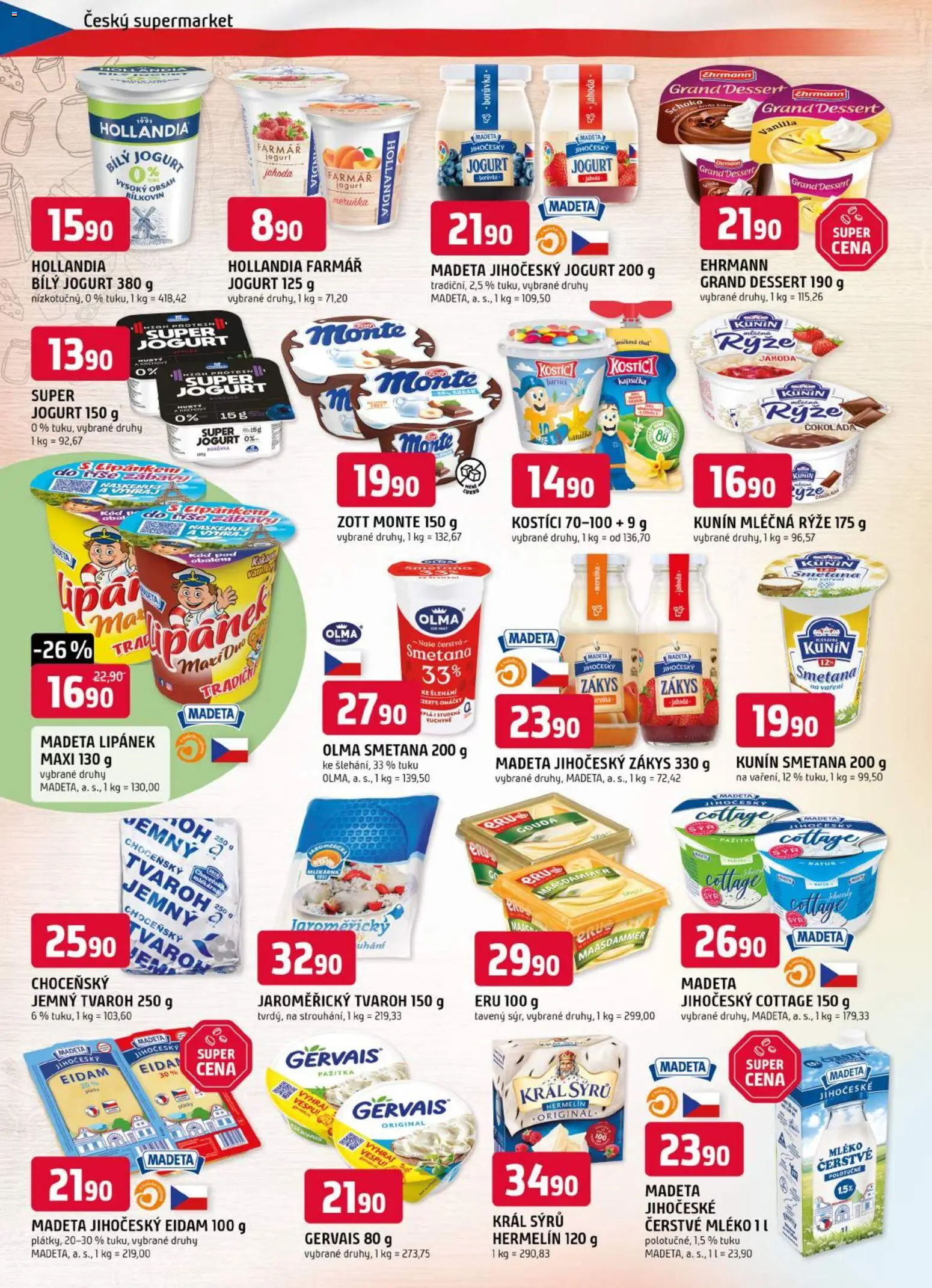 Trefa leták od 29.04.2026 | Strana: 4 | Produkty: Lipánek, Gouda, Rýže, Hermelín