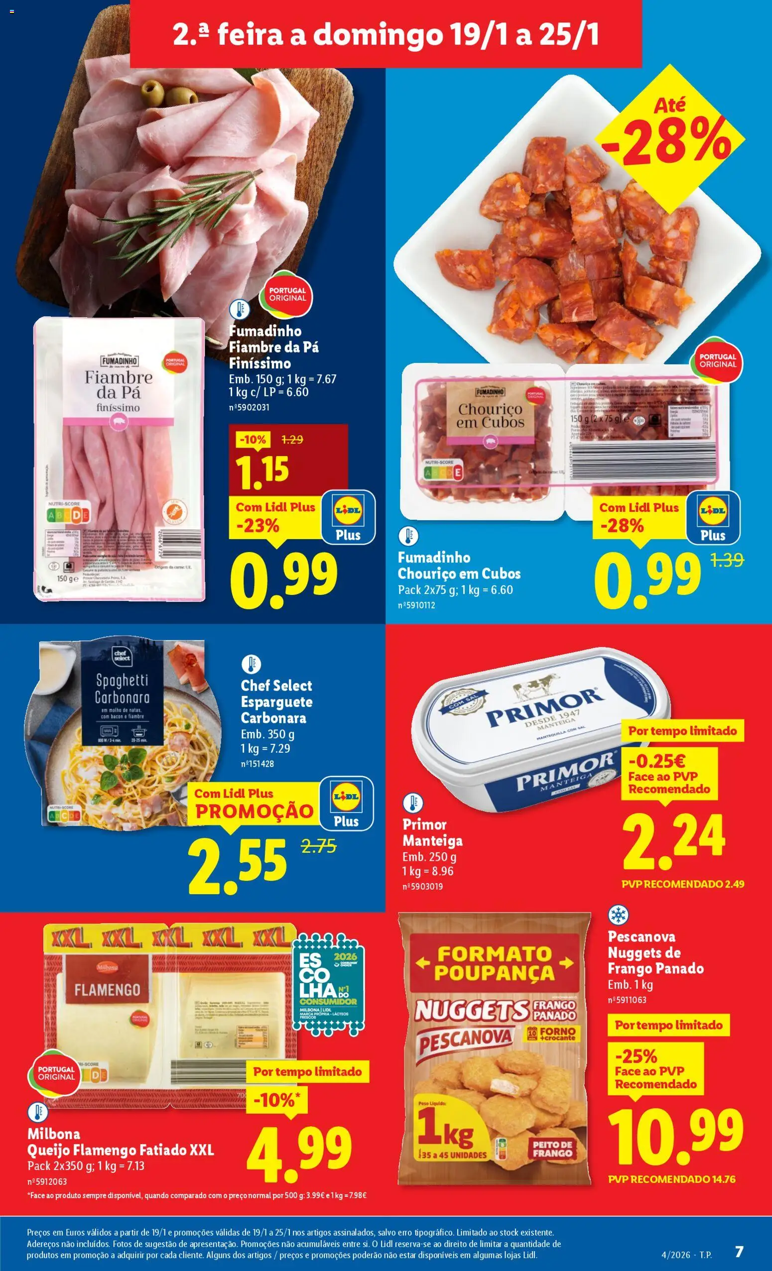 Lidl folheto │ válido de 19.01.2026 | Página: 7 | Produtos: Forno, Peito de frango, Queijo, Pá