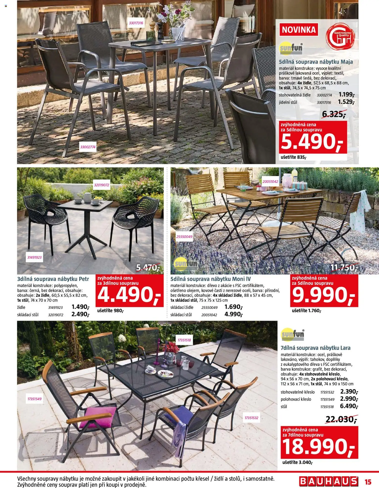 Bauhaus leták od 06.03.2026 | Strana: 15 | Produkty: Křeslo, Stůl, Židle