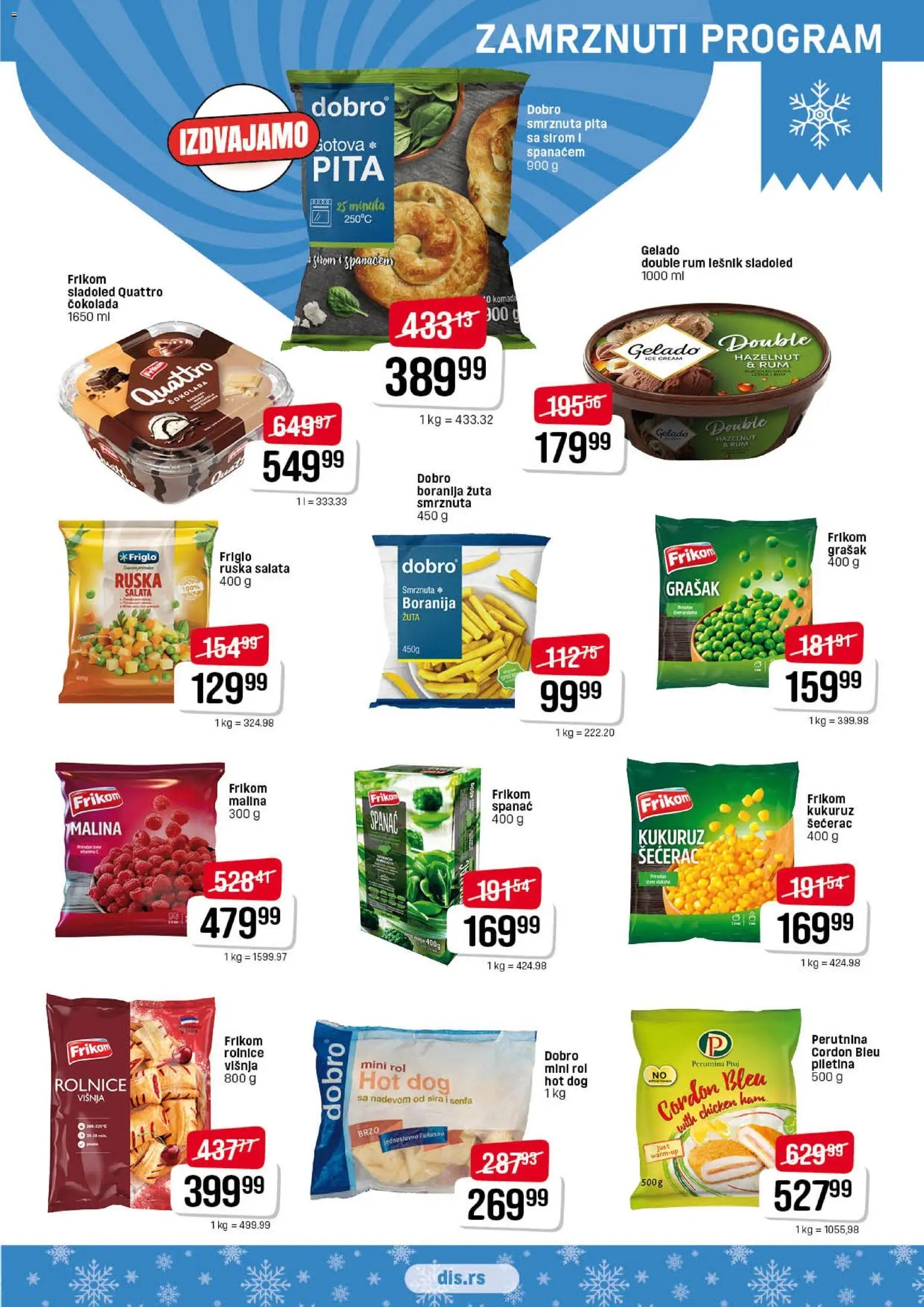 DIS katalog - važi od 29.01.2026 | Strana: 5 | Proizvode: Spanać, Salata, Kukuruz šećerac, Kukuruz