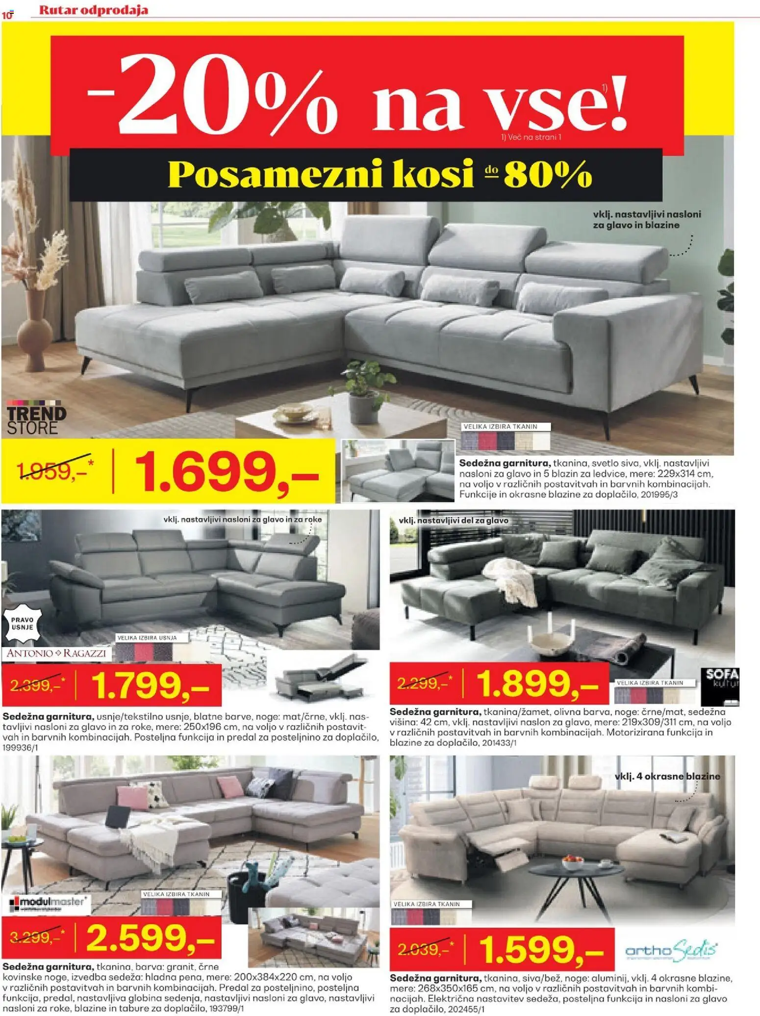 Novi Rutar katalog ponudbe – veljaven od 29.12.2025 | Stran: 10 | Izdelki: Tabure, Barva