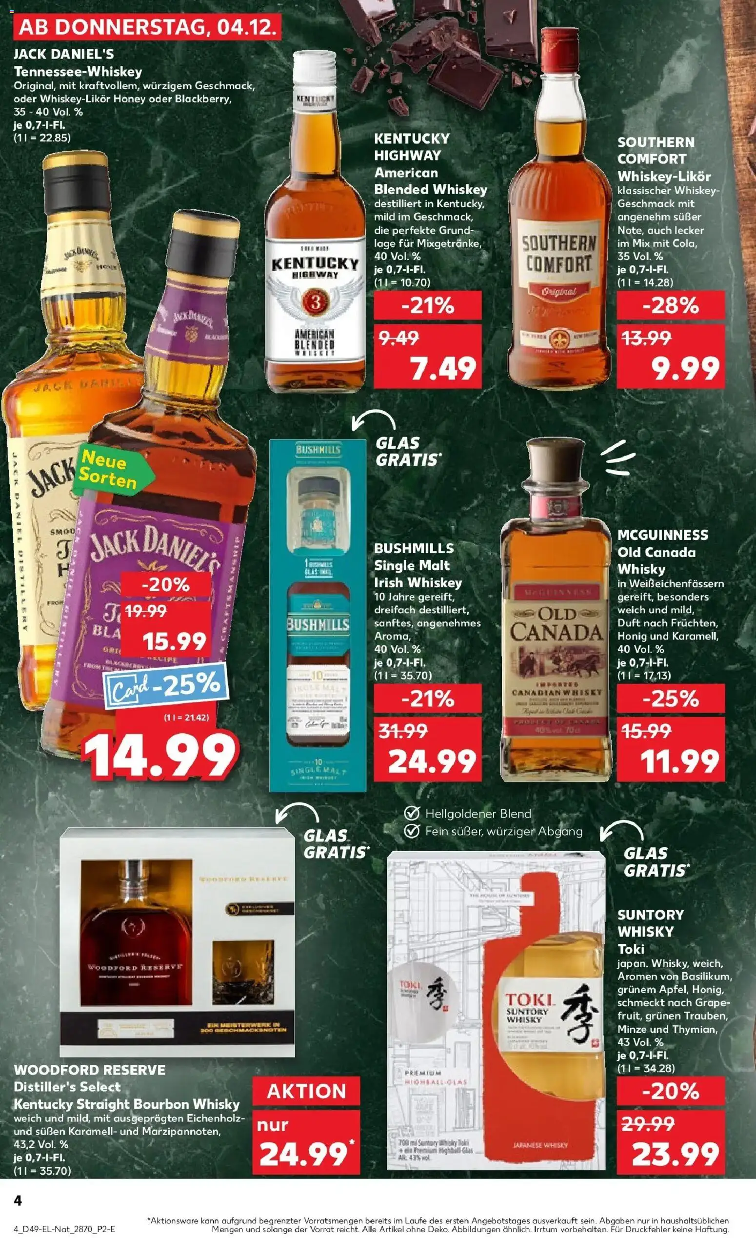 Kaufland prospekt Sondershausen	 – gültig ab 04.12.2025 | Seite: 70 | Produkte: Whisky, Duft, Jack Daniel's, Bourbon