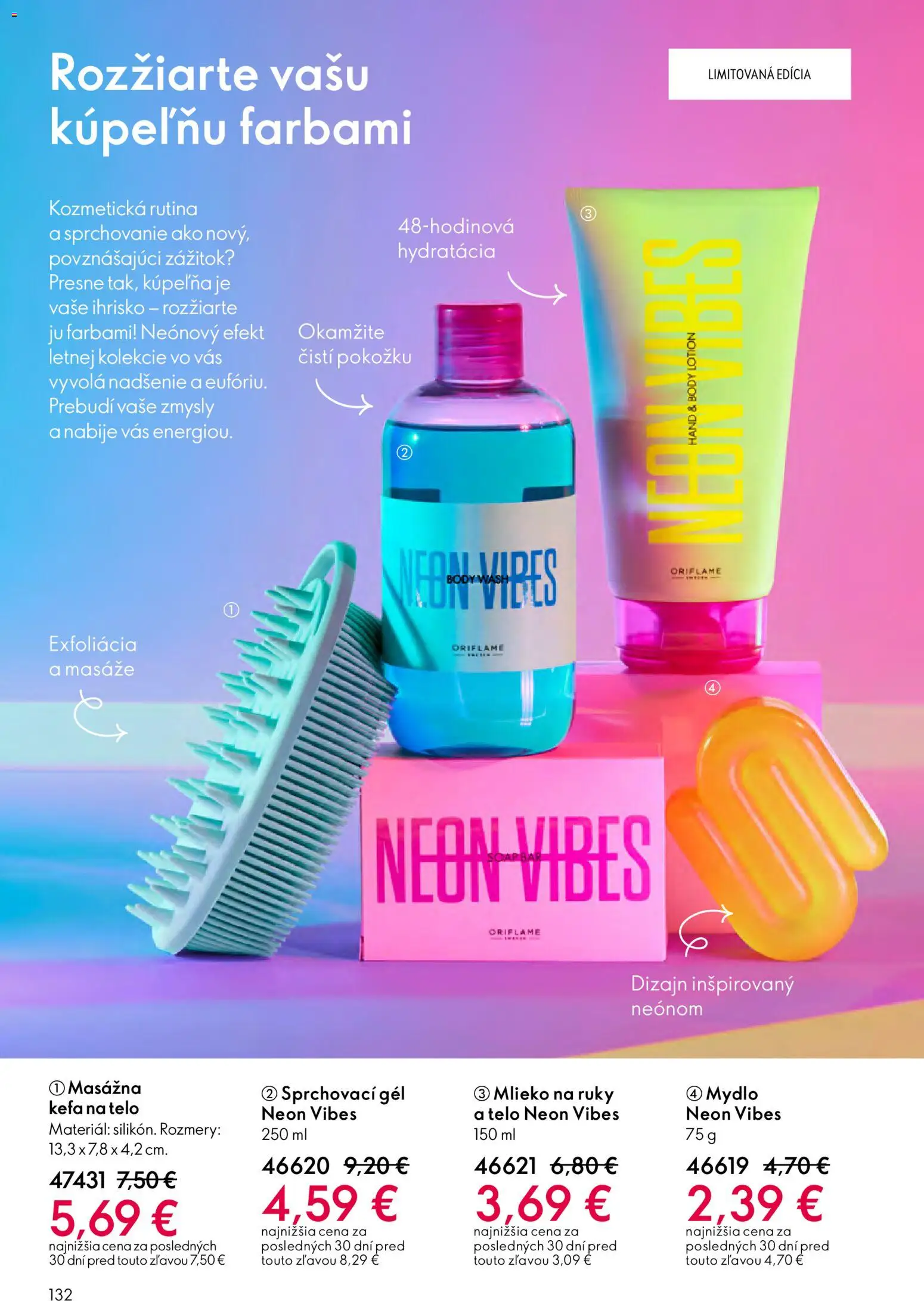 Nové Oriflame akcie – leták je platný od 04.03.2026 | Strana: 132 | Produkty: Kúpelňa, Mlieko, Kefa, Mydlo
