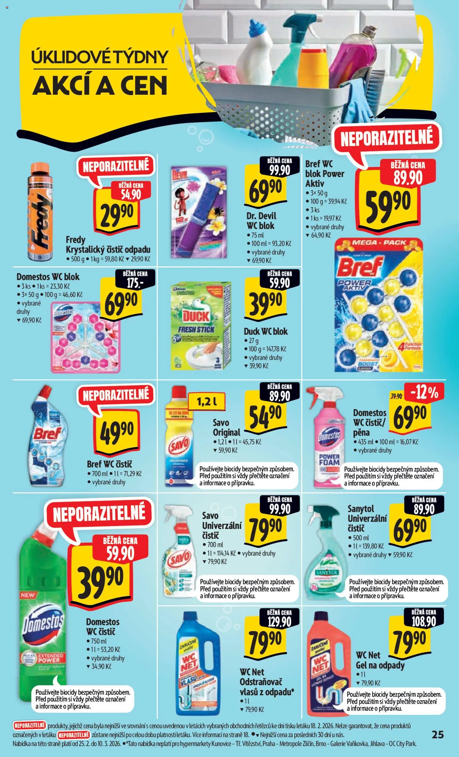 Albert leták - Hypermarket od 25.02.2026 | Strana: 31 | Produkty: Wc blok, Univerzální čistič, Wc, Wc čistič