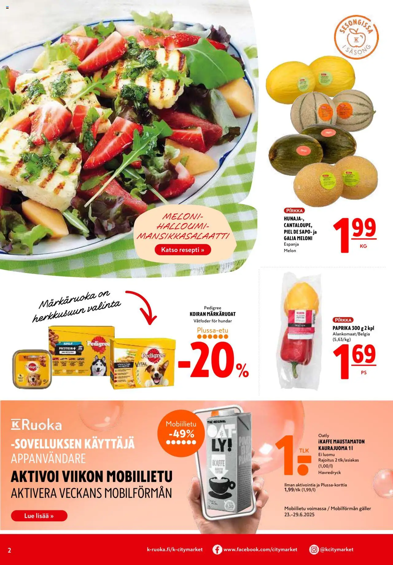  | Sivu: 2 | Tuotteet: Kaurajuoma, Paprika, Halloumi, Hunaja