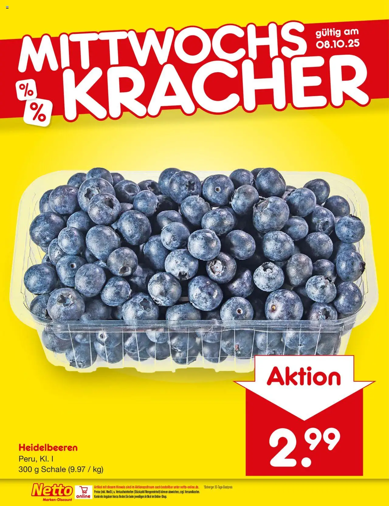 Netto Marken-Discount Prospekt 	 – gültig ab 06.10.2025 | Seite: 9 | Produkte: Heidelbeeren