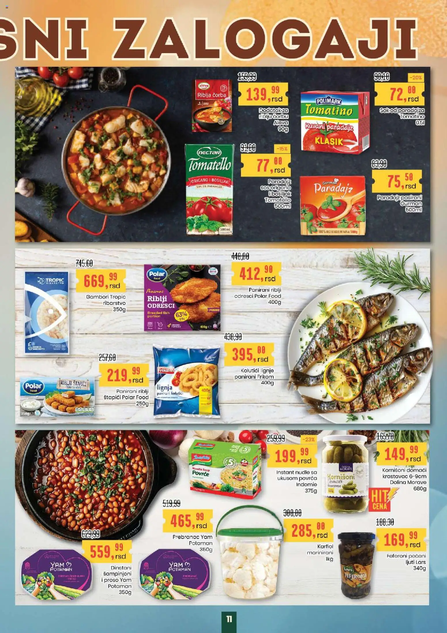 Aroma Market katalog - važi od 27.11.2025 | Strana: 11 | Proizvode: Kornišoni, Sos, Feferoni, Nudle