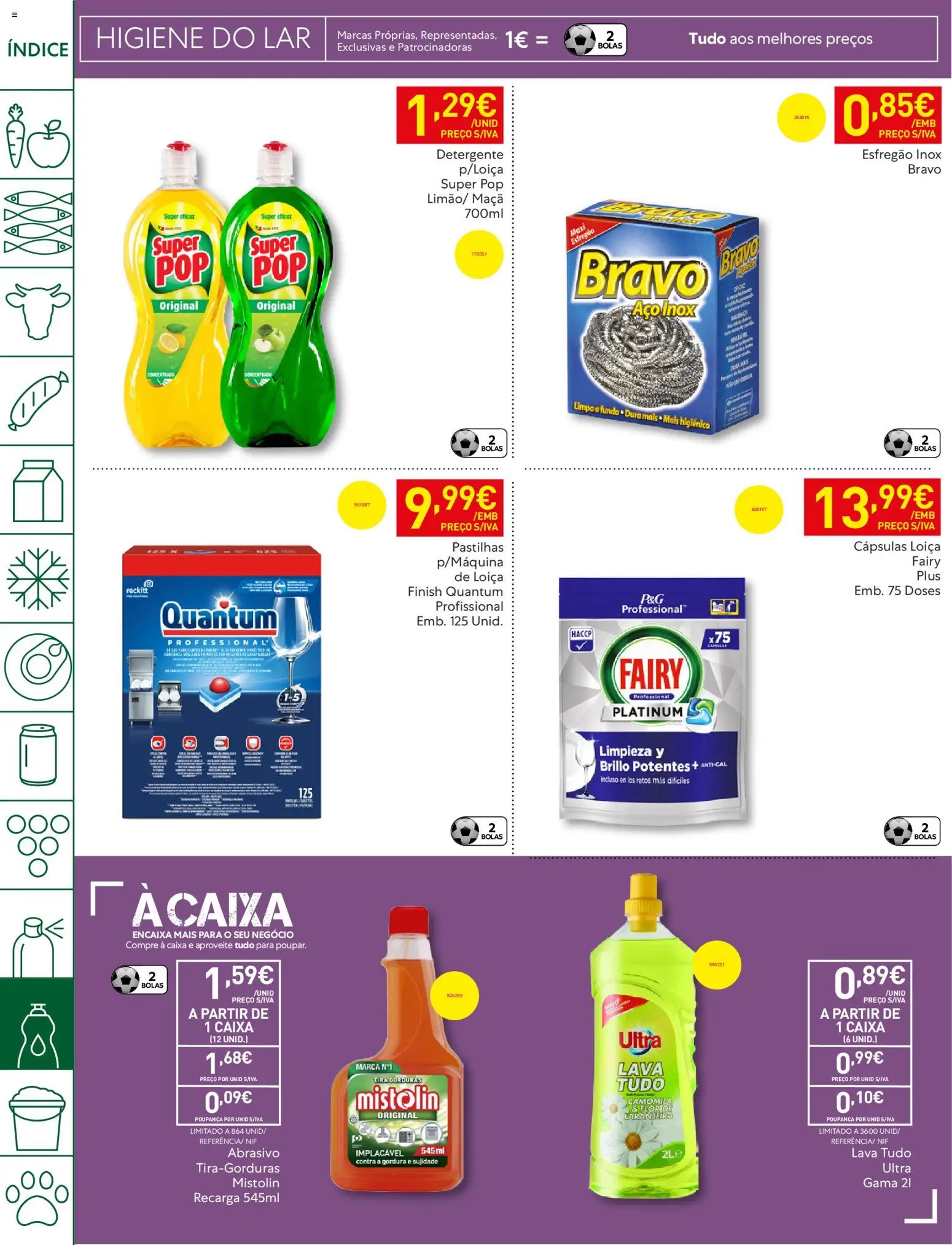 Recheio - Bons Negócios Madeira │ válido de 21.04.2026 | Página: 48 | Produtos: Esfregão, Detergente, Caixa, Maça