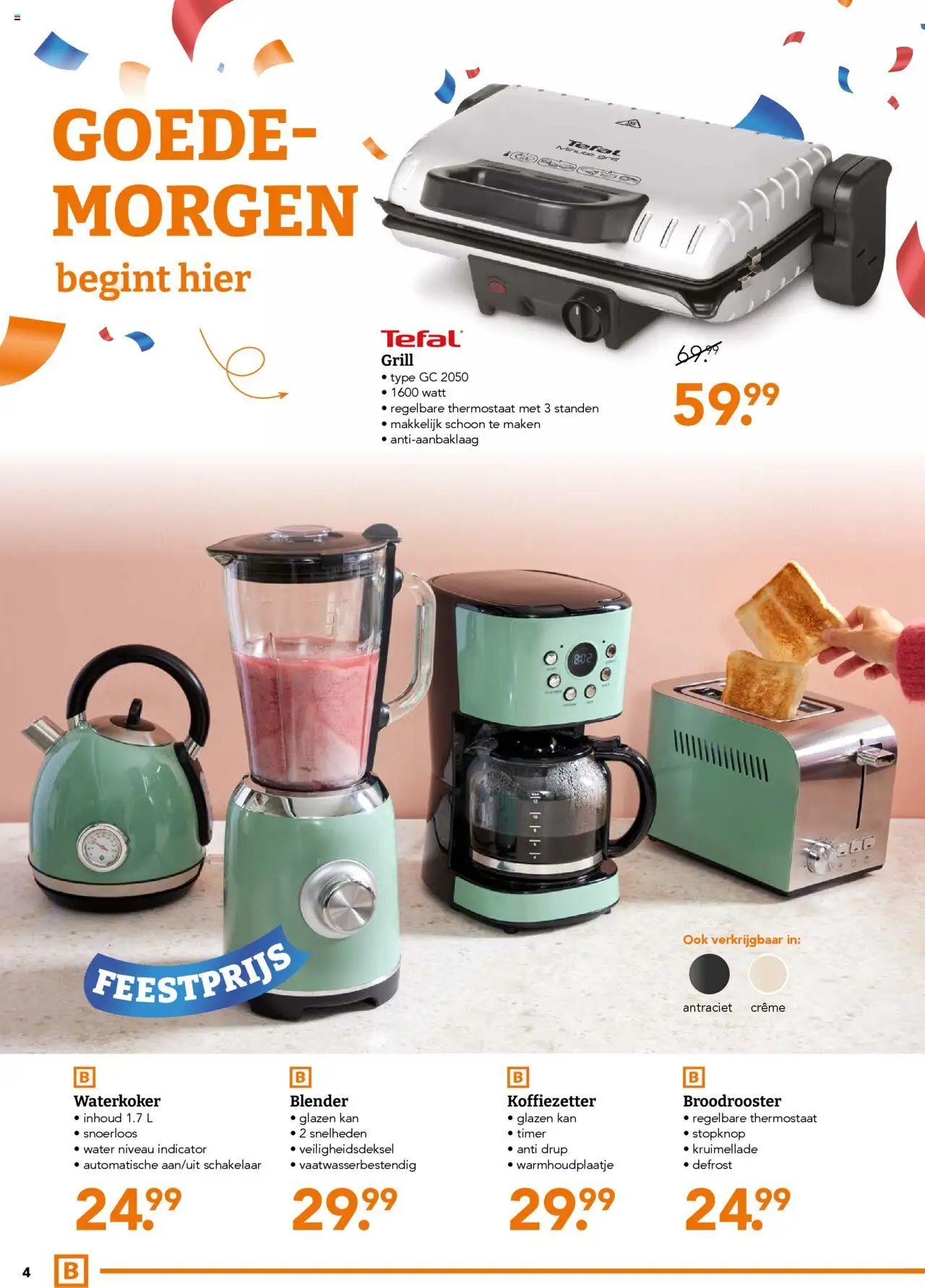  | Pagina: 4 | Producten: Kan, Grill, Blender, Crème
