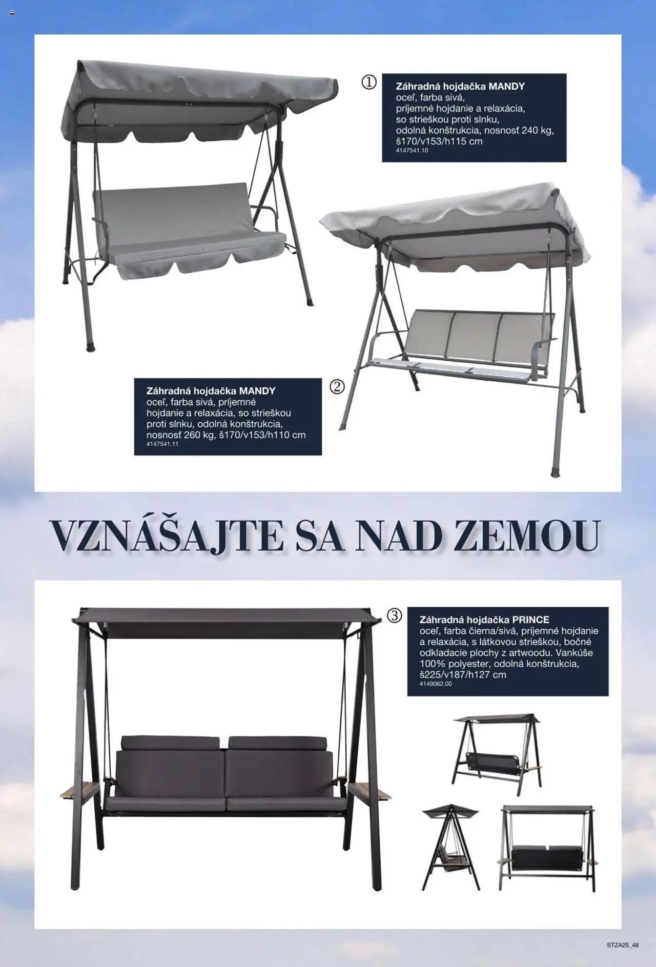 Nové Sconto nábytok akcie – leták je platný od 21.02.2025 | Strana: 48 | Produkty: Vankúše, Zahradná hojdačka, Hojdačka