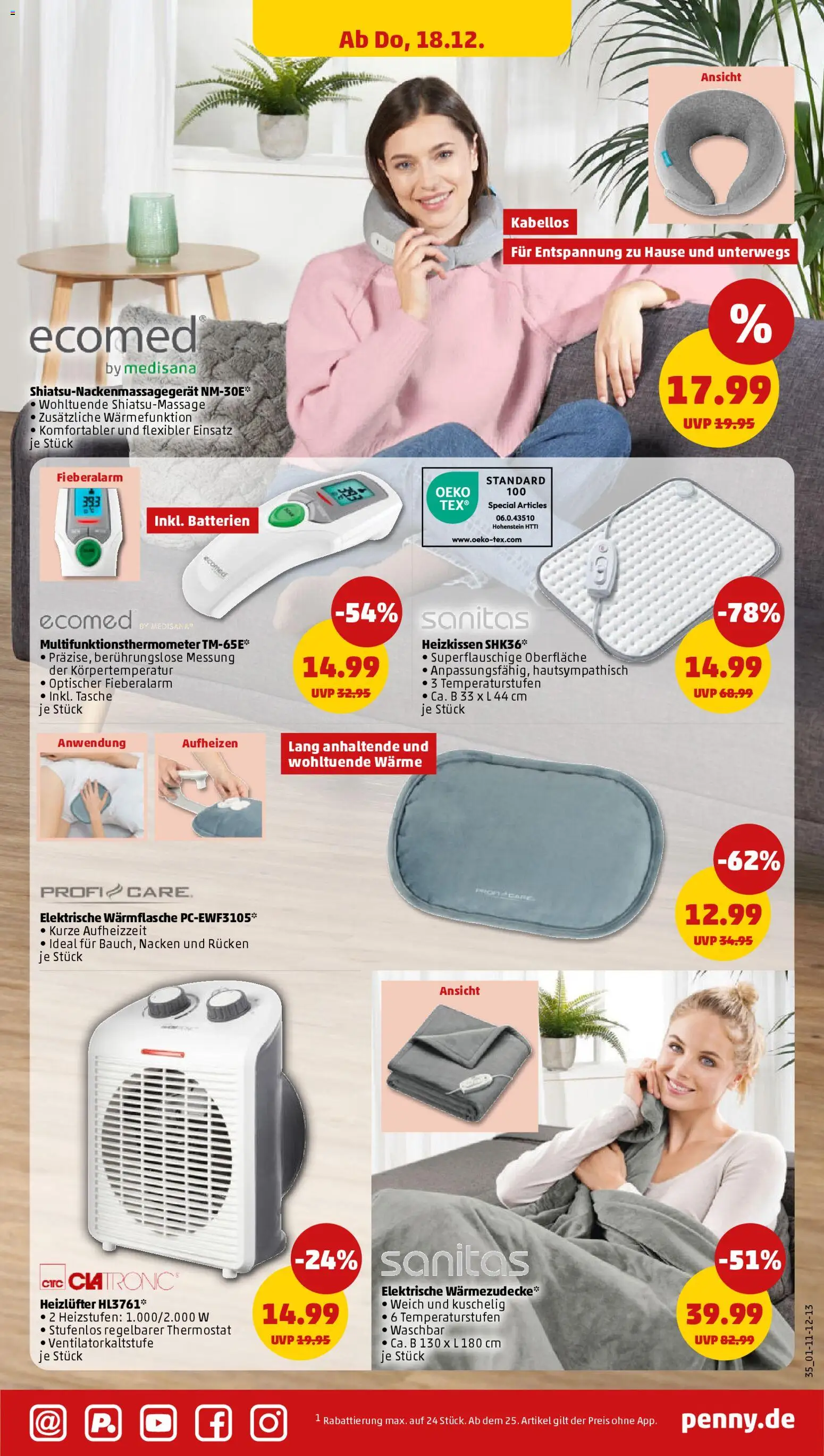 Penny Prospekt 	 – gültig ab 15.12.2025 | Seite: 39 | Produkte: Tasche, Batterien, Heizkissen