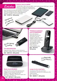  | Page: 26 | Produits: Smartphone, Radio, Réveil, Clé