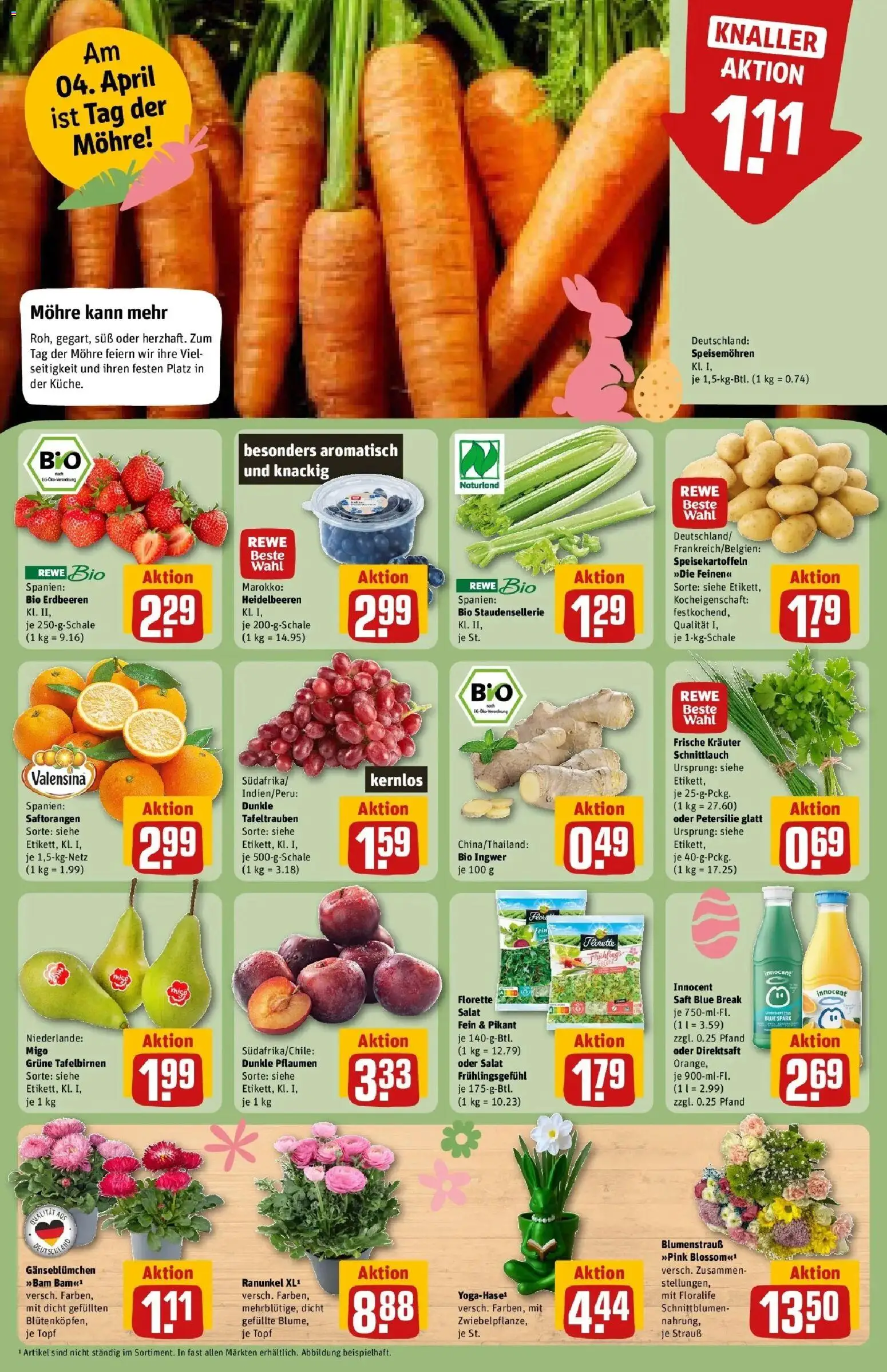 Rewe Prospekt Hildesheim	 – gültig ab 30.03.2026 | Seite: 10 | Produkte: Pflaumen, Petersilie, Saft, Salat