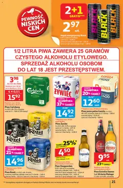 Auchan Gazetka - Pewność niskich cen Hipermarket od 11.09.2025 | Strona: 21 | Produkty: Hoegaarden, Leżak, Piwo Carlsberg, Piwo