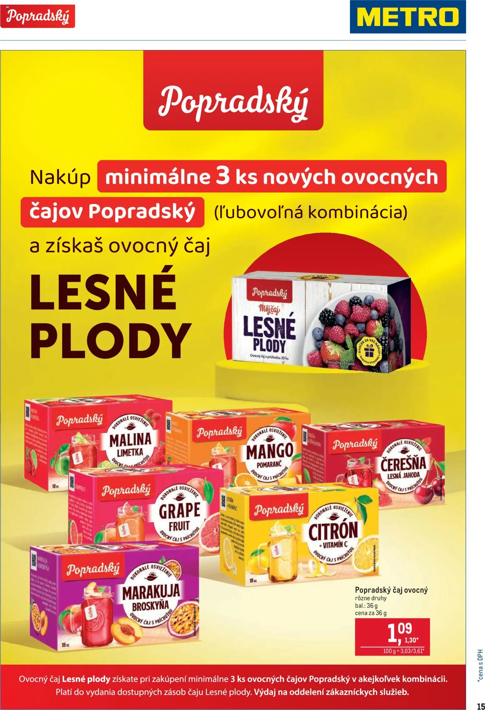 Nové Metro akcie – leták je platný od 05.11.2025 | Strana: 15 | Produkty: Limetka, Čaj, Mango
