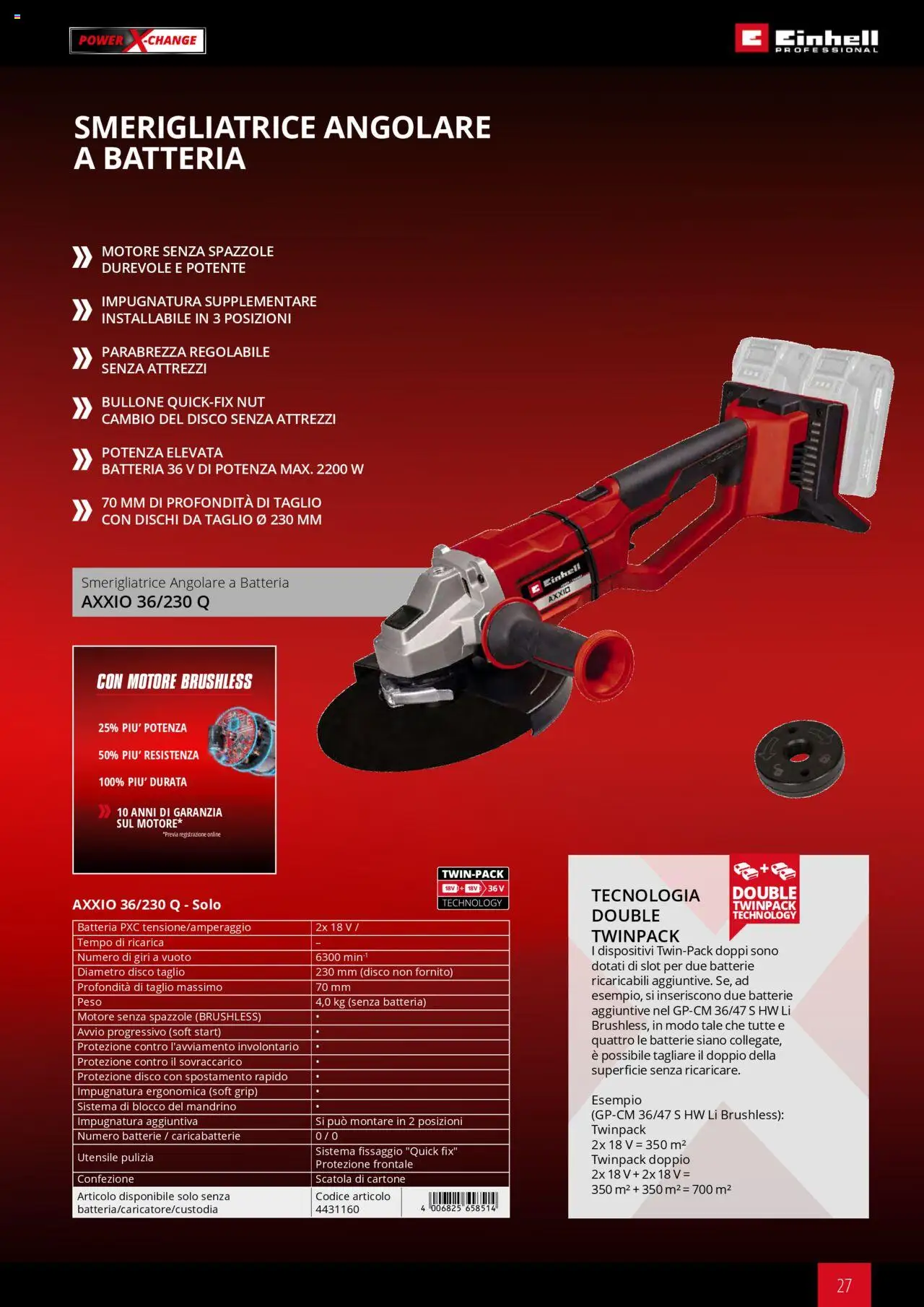 Volantino Einhell del 06.02.2025 | Pagina: 27 | Prodotti: Scatola, Batteria, Batterie, Caricabatterie