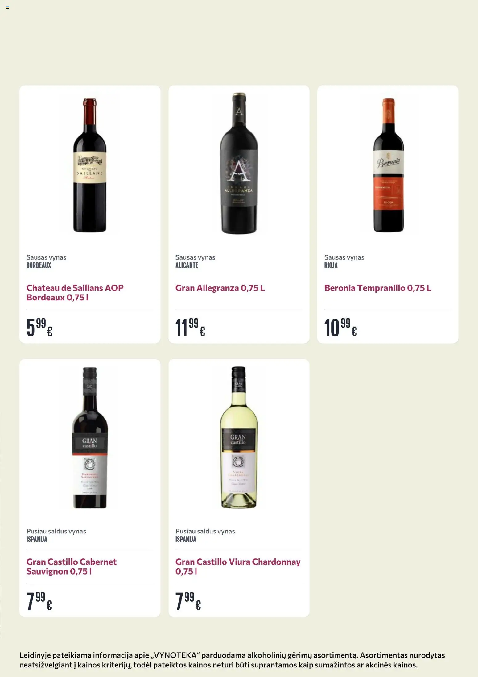 VYNOTEKA akcijos nuo 17.11.2025 | Puslapis: 19 | Prekių: Vynas