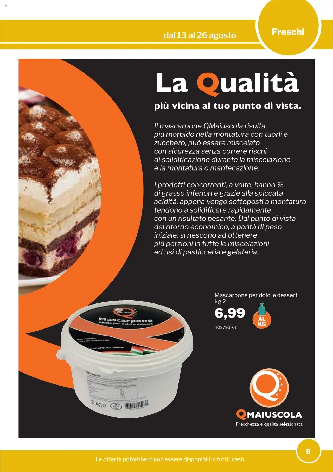 Volantino Sogegross del 13.08.2025 | Pagina: 9 | Prodotti: Latte, Mascarpone