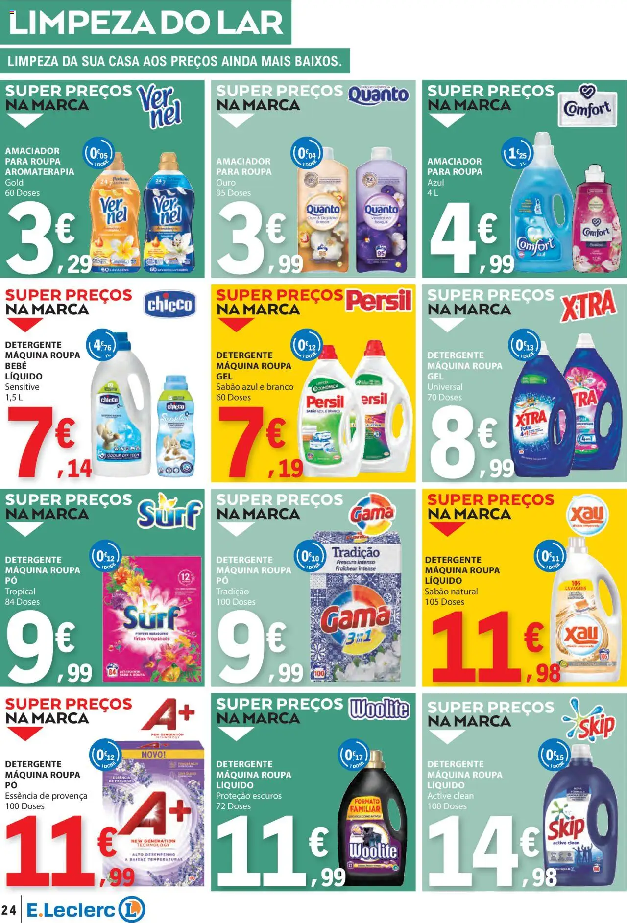 E.Leclerc - Folheto Semanal │ válido de 26.06.2025 | Página: 24 | Produtos: Pó, Sabão, Detergente, Persil