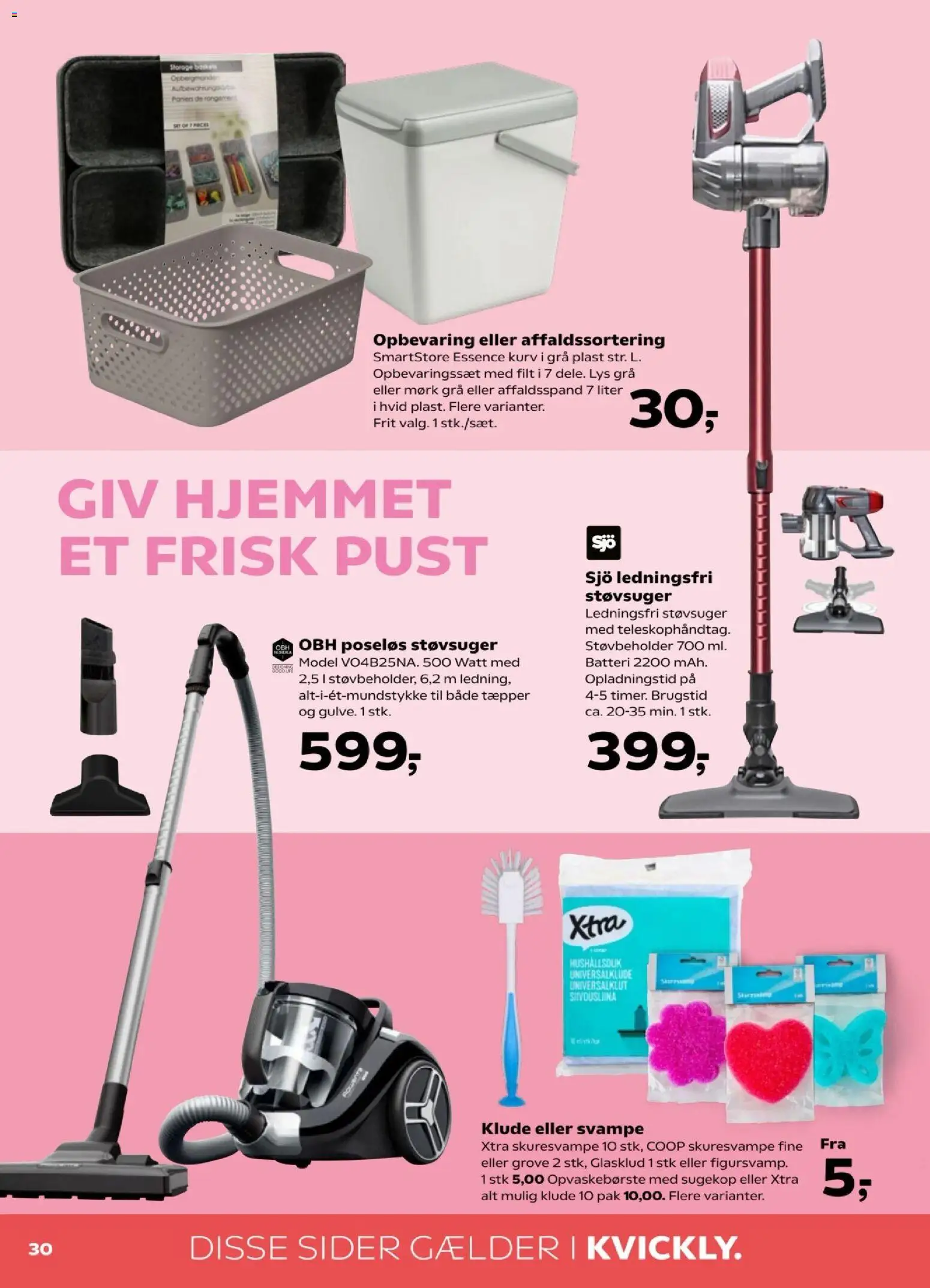 Kvickly tilbudsavis – gyldig fra 23.01.2026 | Side: 32 | Produkter: Svampe, Kurv, Støvsuger, Batteri