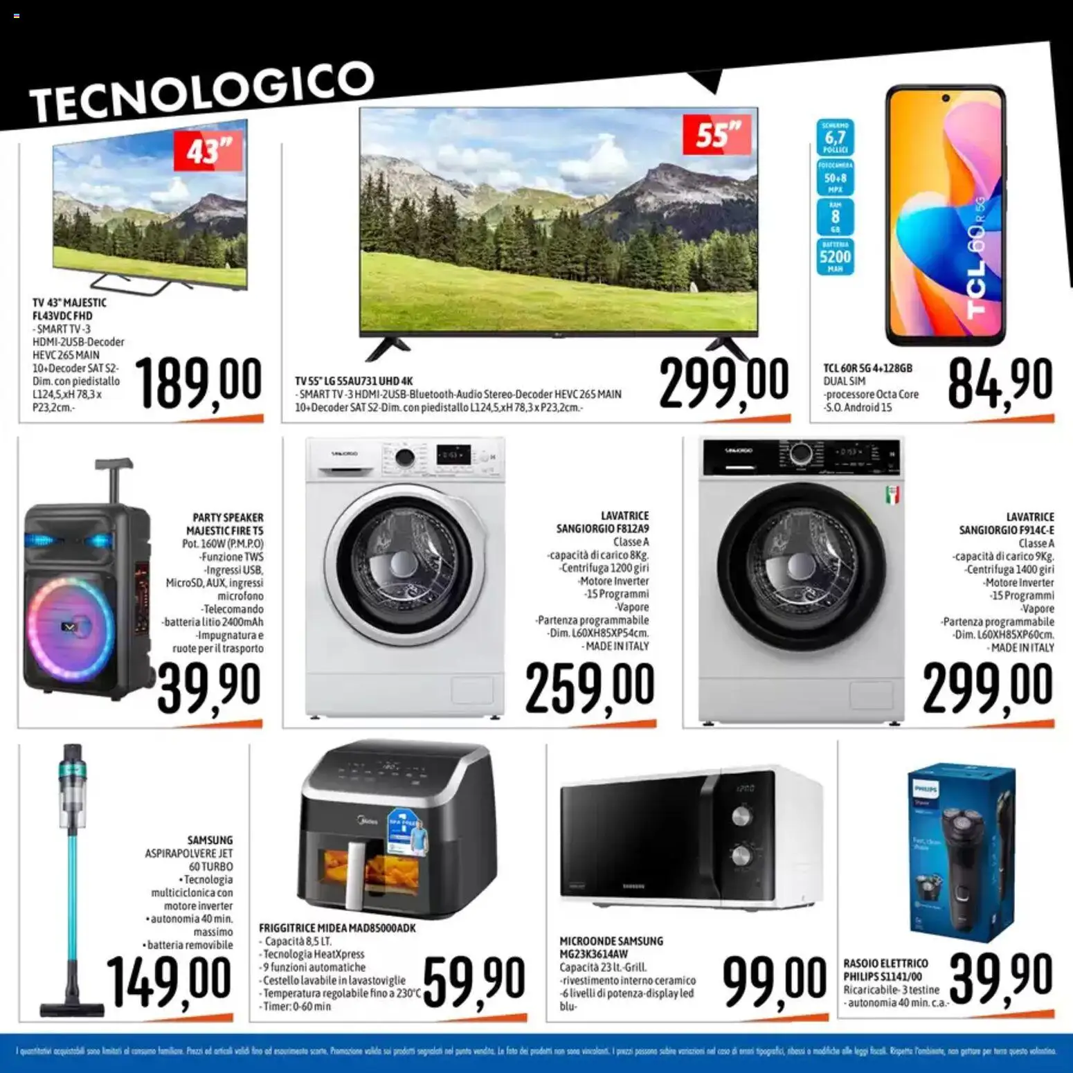 Volantino Emisfero del 20.04.2026 | Pagina: 30 | Prodotti: Microonde, TV, Microfono, Speaker