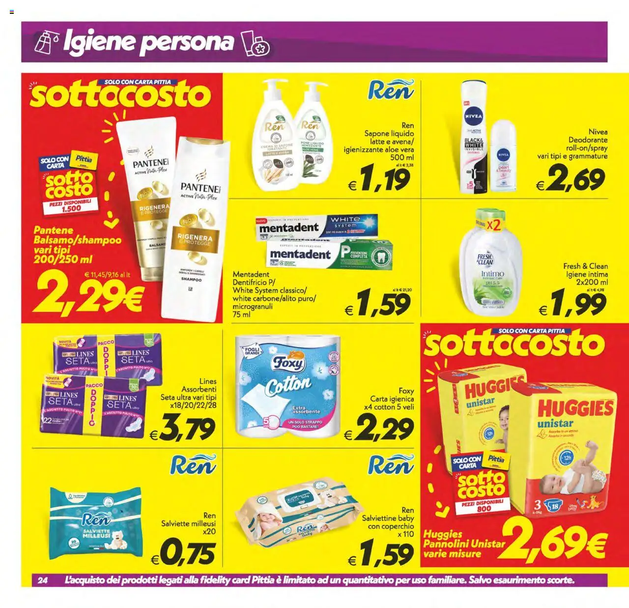 Volantino SuperConveniente del 24.07.2025 | Pagina: 24 | Prodotti: Pannolini, Sapone, The, Aloe vera