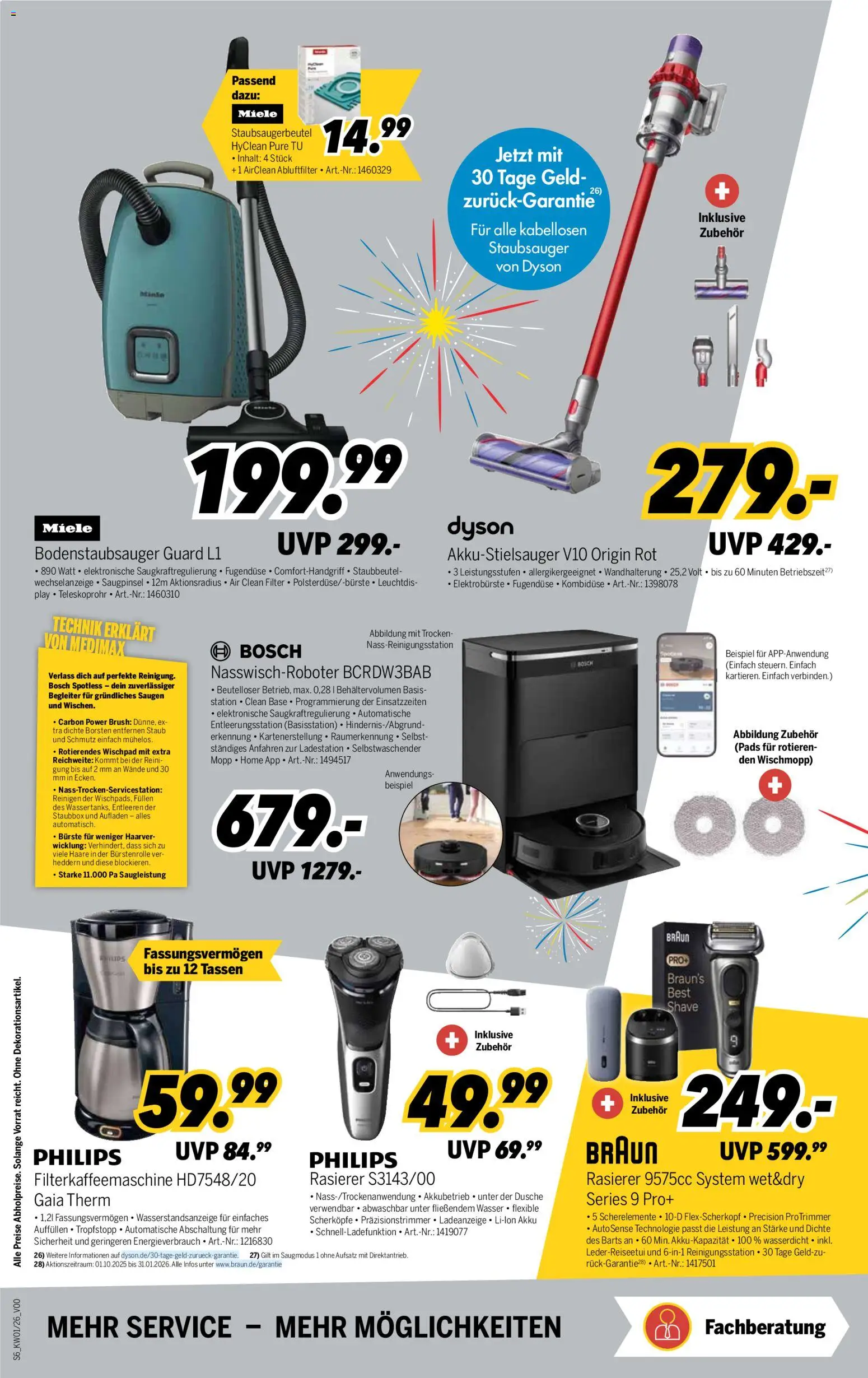 Medimax Prospekt 	 – gültig ab 27.12.2025 | Seite: 6 | Produkte: Dyson, Rasierer, Bürste, Filterkaffeemaschine