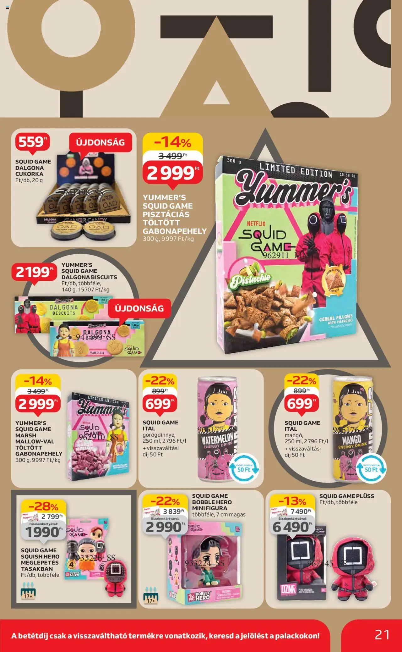 Auchan akciós ujság - amely érvényes a következő dátumtól: 19.06.2025 | Oldal: 21 | Termékek: Gabonapehely, Plüss, Cukorka, Mangó