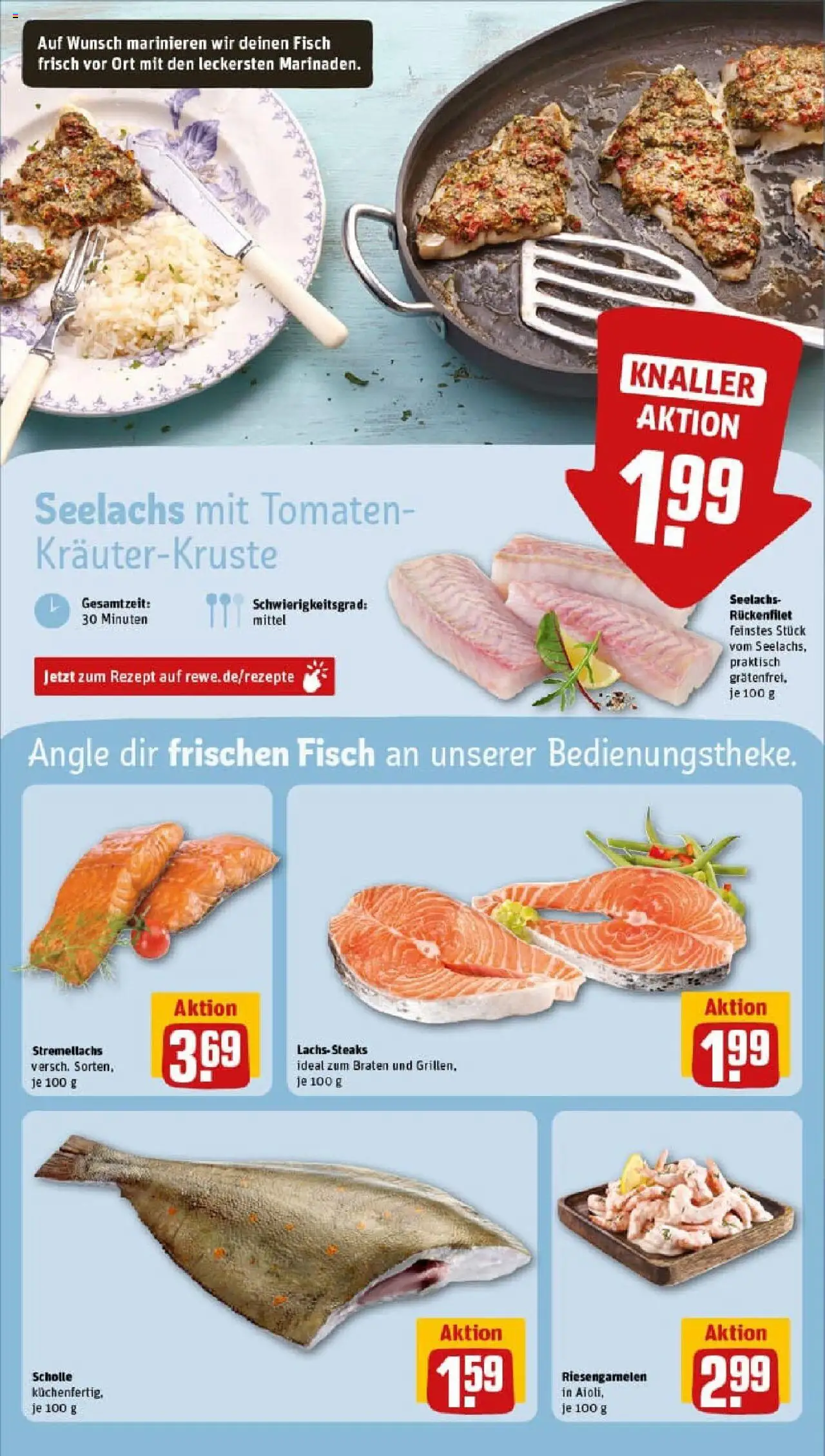 Rewe prospekt Bodolz	 - gültig ab dem 03.08.2025 | Seite: 23 | Produkte: Tomaten, Fisch, Lachs, Steak