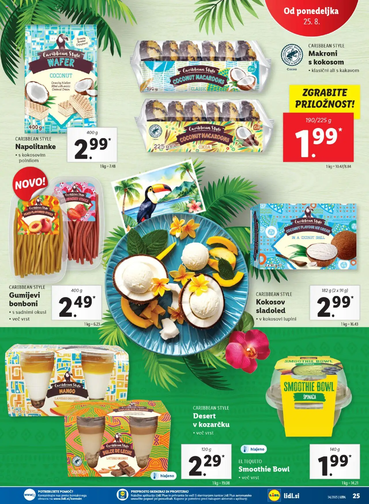 Lidl katalog │ velja od 21.08.2025 | Stran: 41 | Izdelki: Napolitanke, Bonboni, Sladoled, Mango
