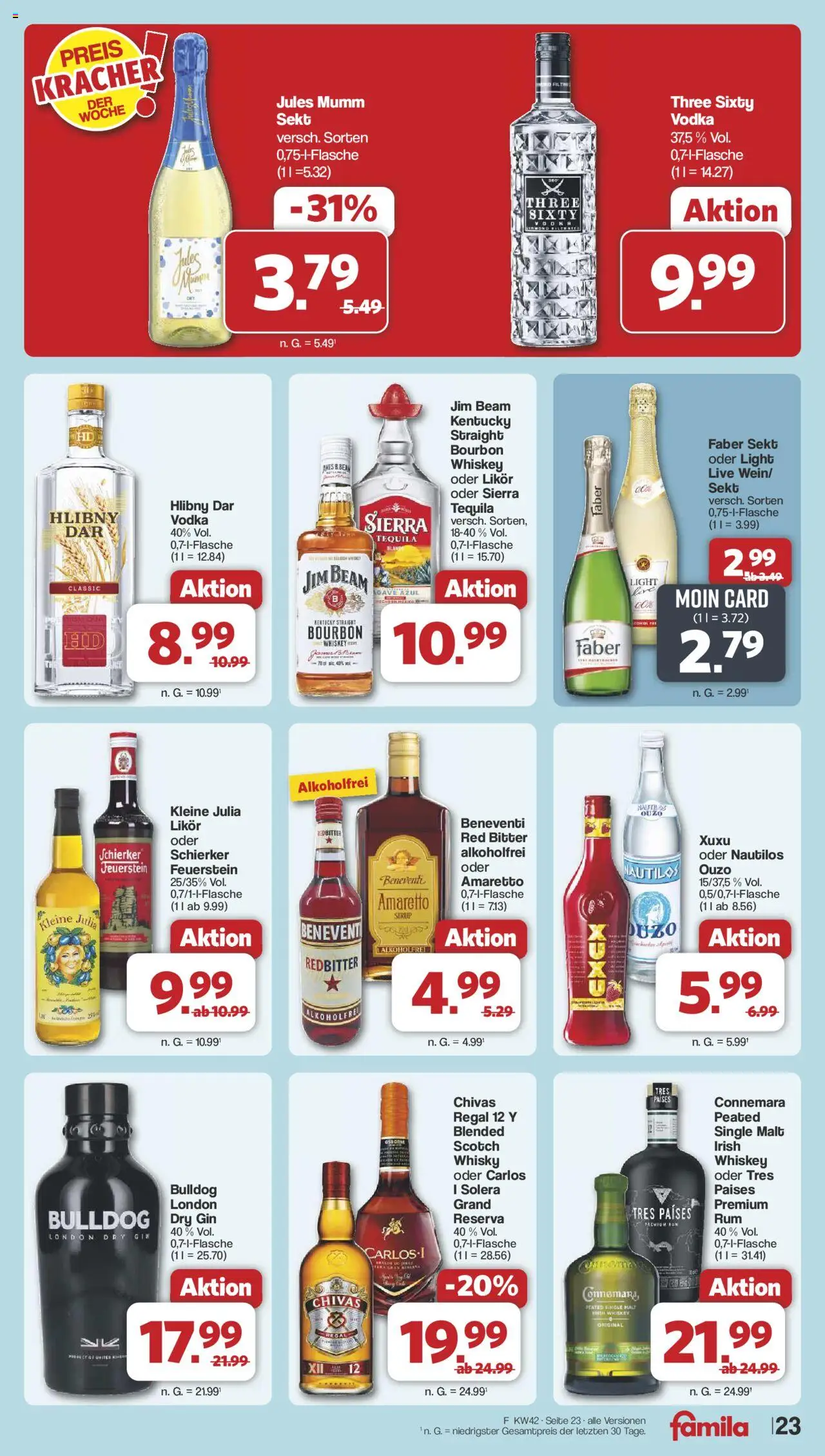 Famila Nordwest Prospekt 	 – gültig ab 13.10.2025 | Seite: 27 | Produkte: Whisky, Regal, Gin, Whiskey